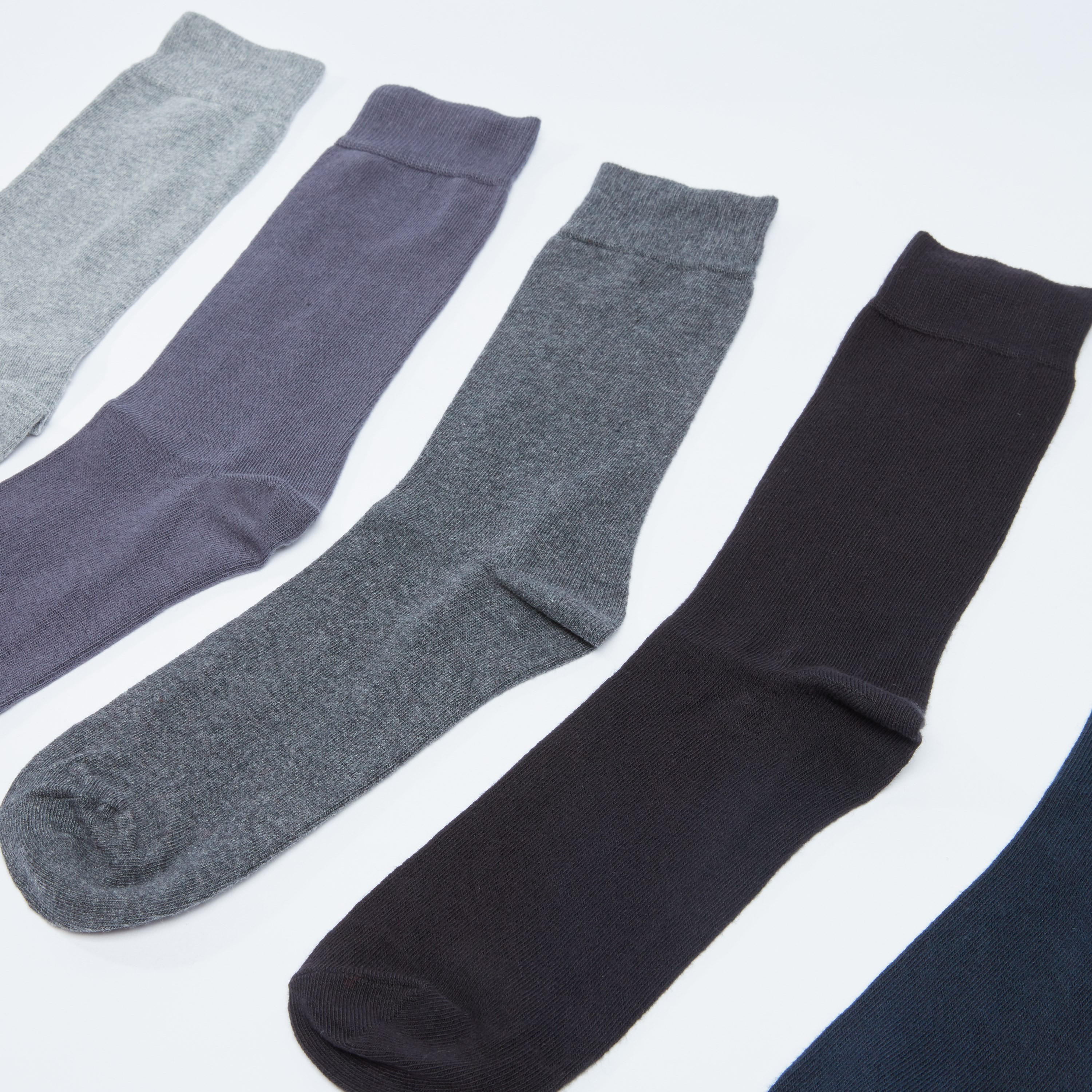 جوارب بطول متوسط - طقم من 5 أزواج-men-socks-image-3
