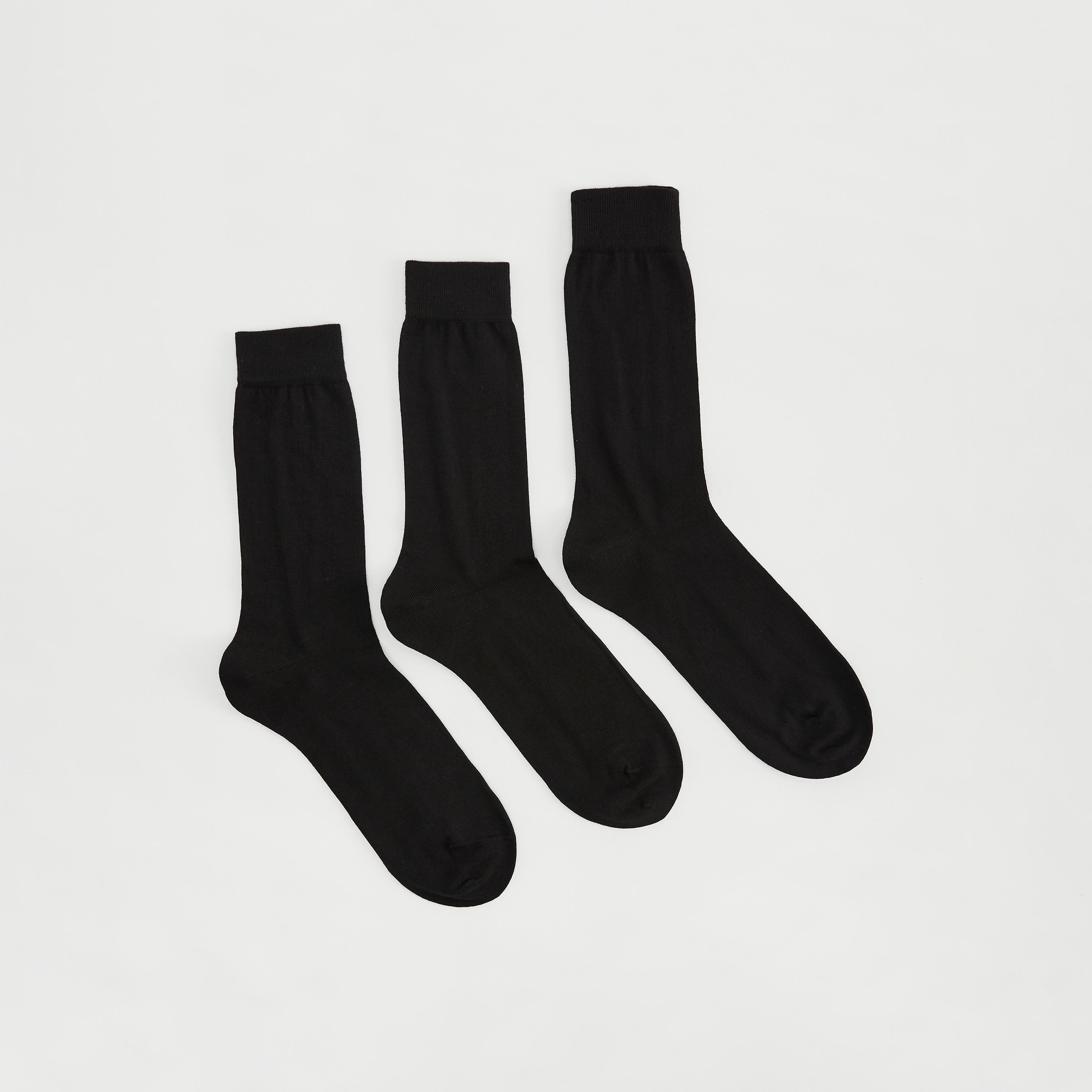 Set of 3 - Textured Calf Length Socks-men-socks-image-1