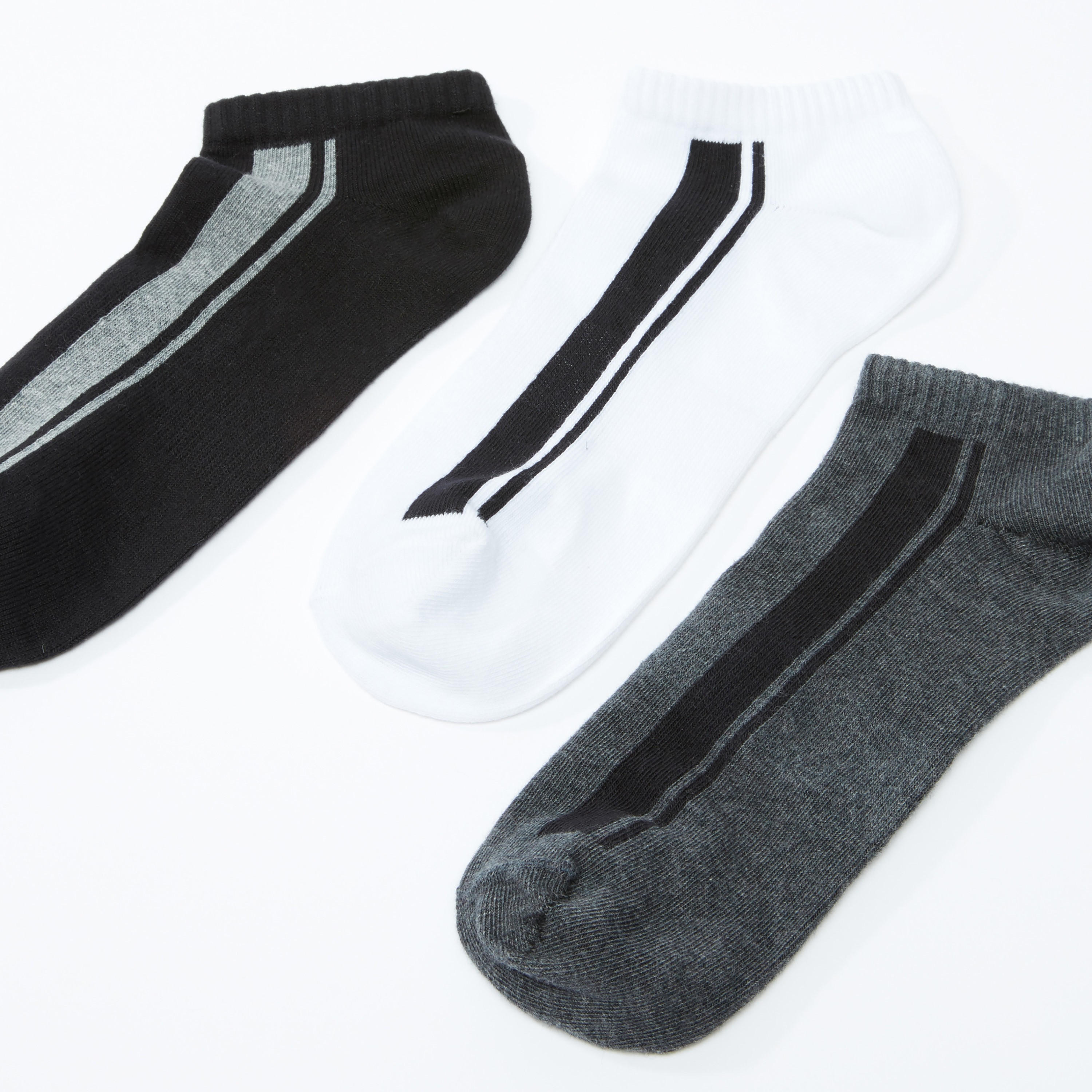 جوارب مخطّطة بطول الكاحل - طقم من 3-men-socks-image-3
