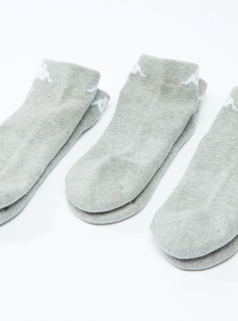 Set of 3 - Kappa Textured Ankle Length Socks-sports-men-accessories-image-1