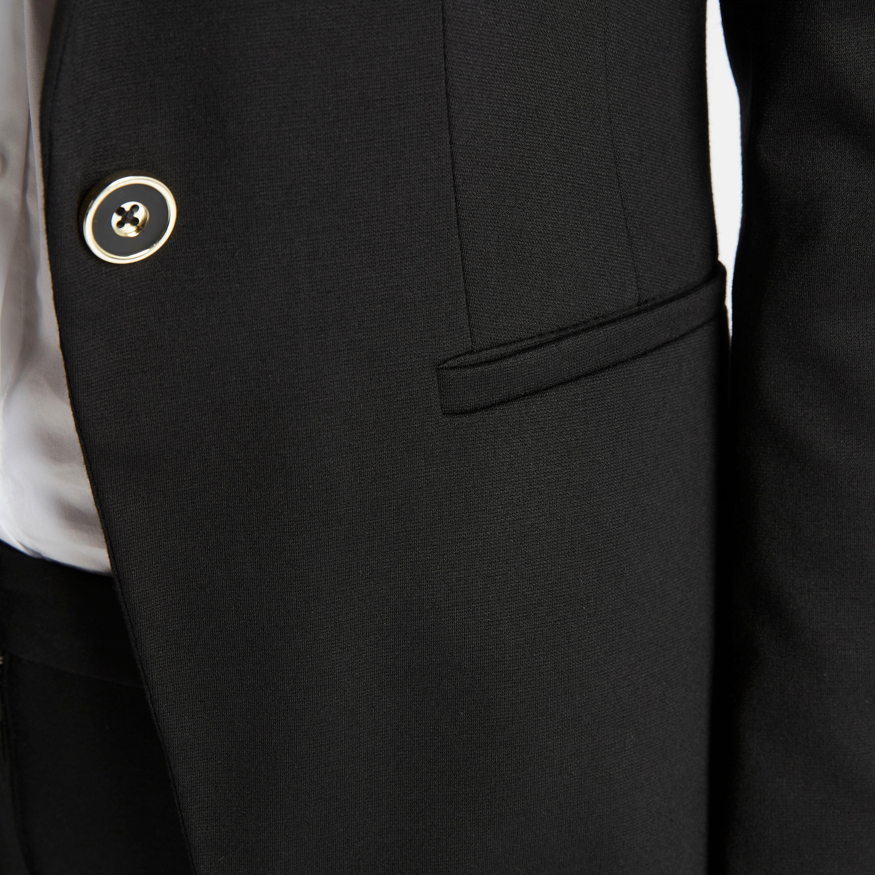 جاكيت بليزر رسمي سادة بأكمام طويلة وياقة مطوية-women-clothing-coatsandjackets-blazers-image-1