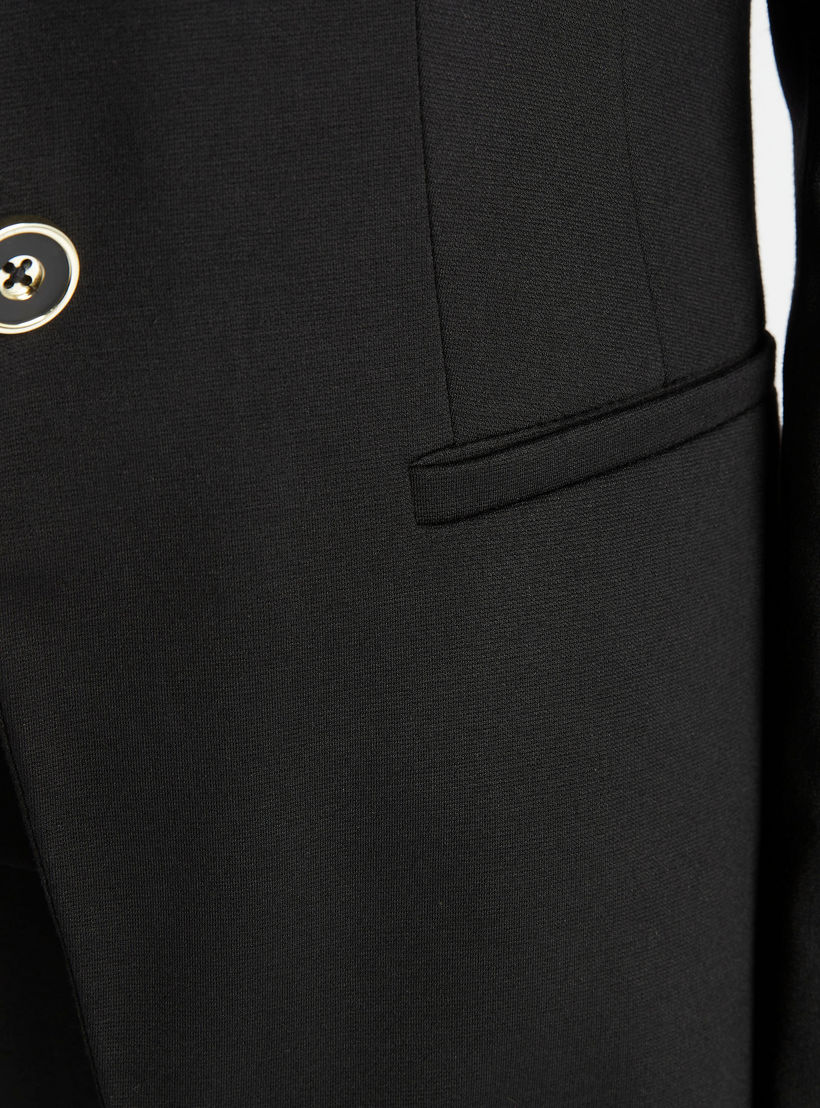 جاكيت بليزر رسمي سادة بأكمام طويلة وياقة مطوية-women-clothing-coatsandjackets-blazers-image-1
