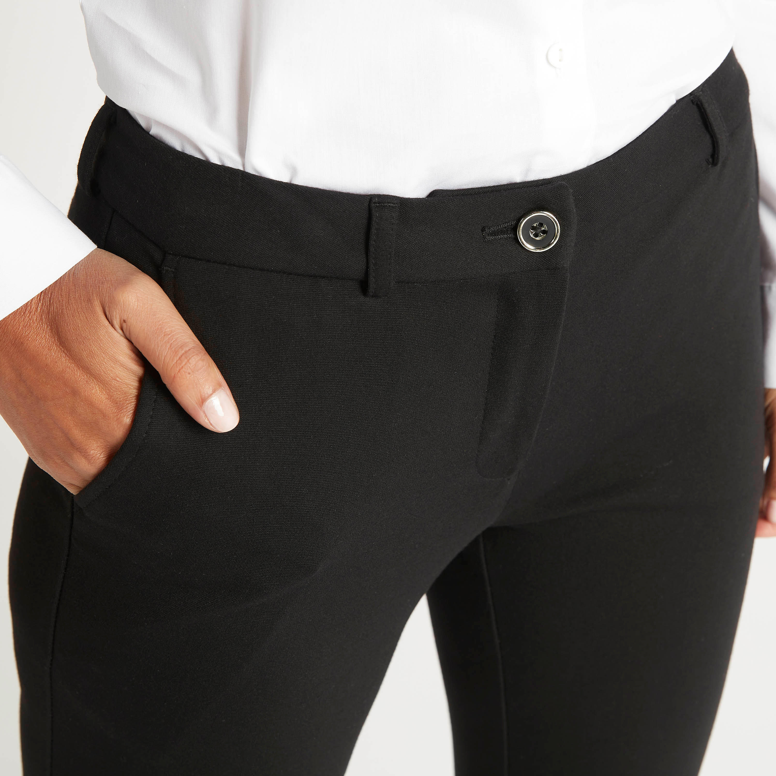 Solid Formal Trousers with Button Closure and Pockets-women-clothing-bottoms-trousers-image-3