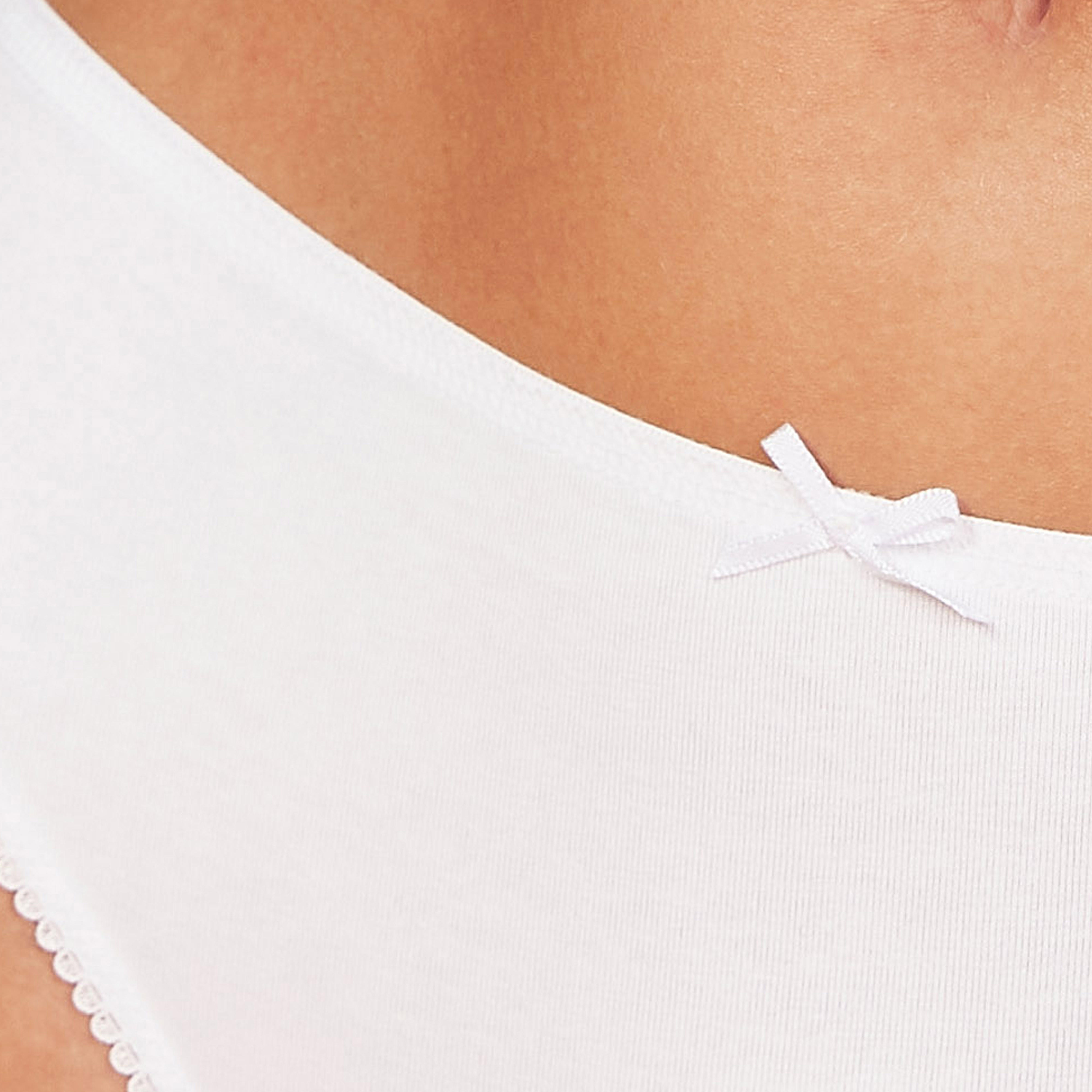 Set of 5 - Bow Detail Classic Briefs with Scalloped Hem-women-clothing-lingerie-panties-image-2