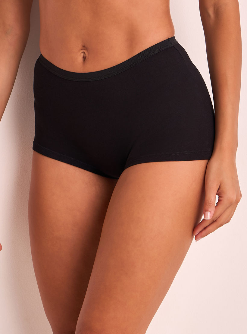 Set of 5 - Bow Applique Briefs with Elasticised Waistband-women-clothing-lingerie-panties-image-2