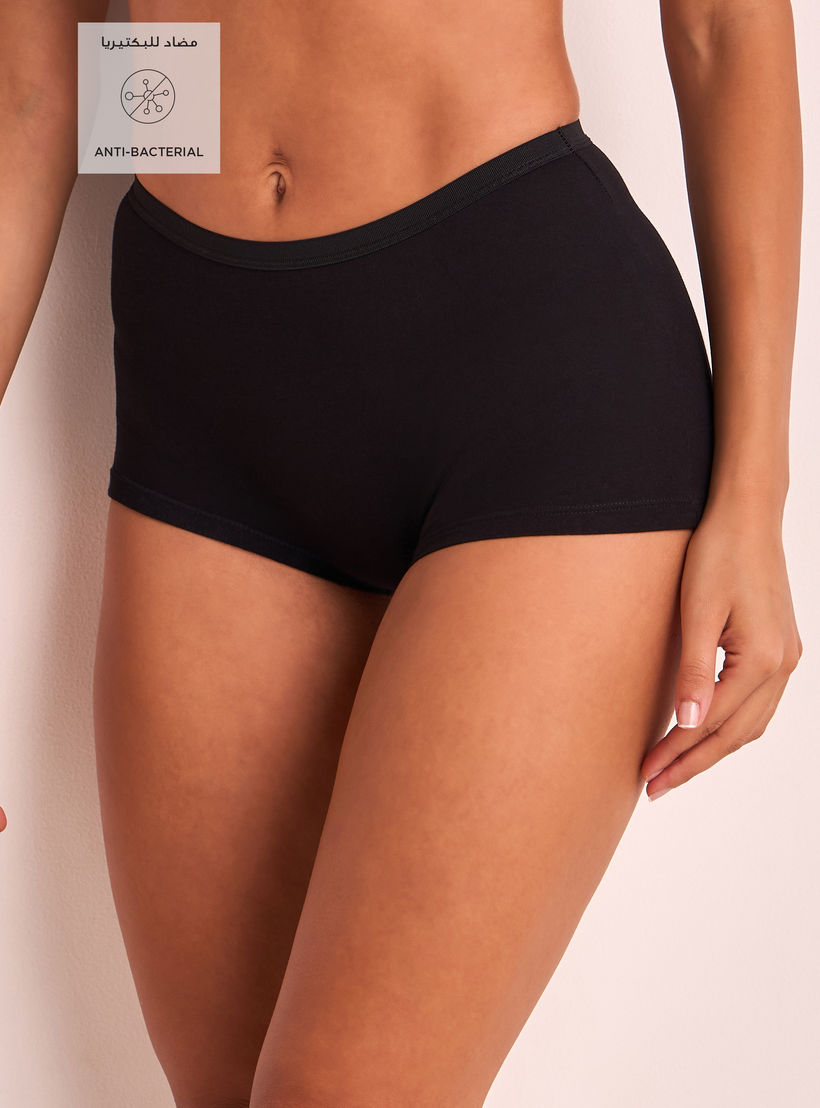Set of 5 - Bow Applique Briefs with Elasticised Waistband and Antibacterial Protection-women-clothing-lingerie-panties-image-2