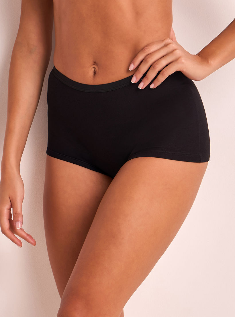 Set of 5 - Bow Applique Briefs with Elasticised Waistband-women-clothing-lingerie-panties-image-5