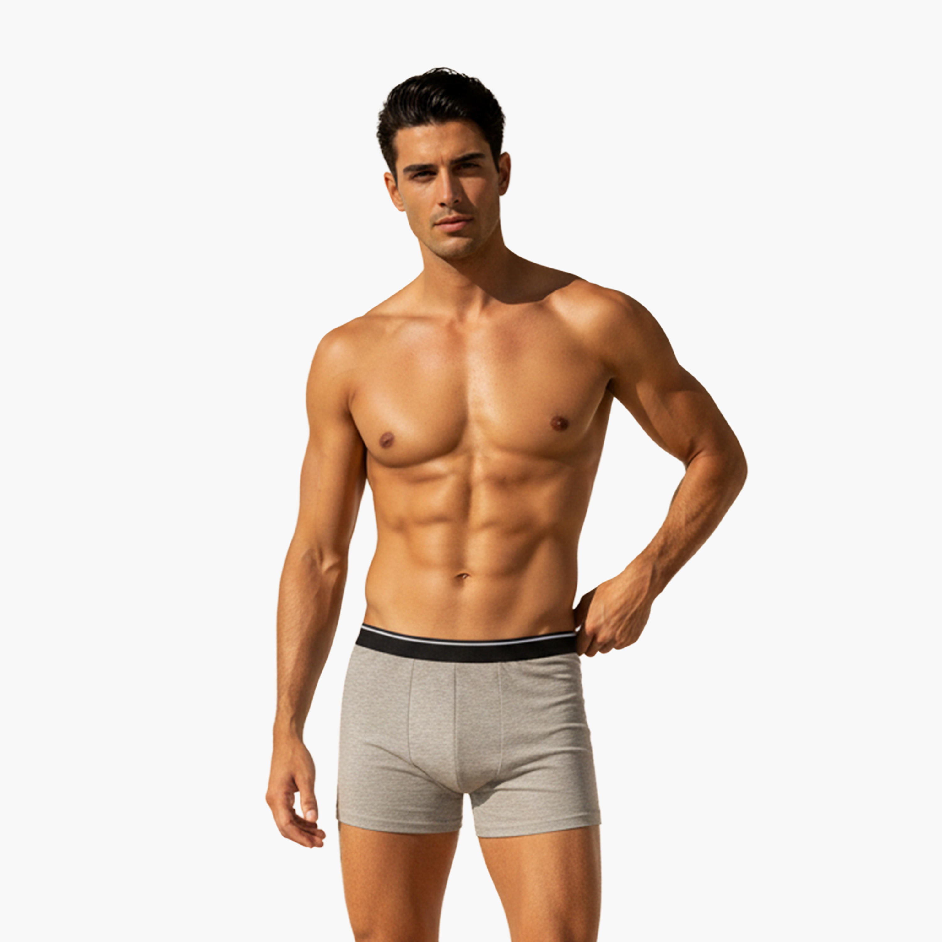 Set of 3 - Trunks with Elasticised Waistband-men-clothing-innerwear-underwear-image-2