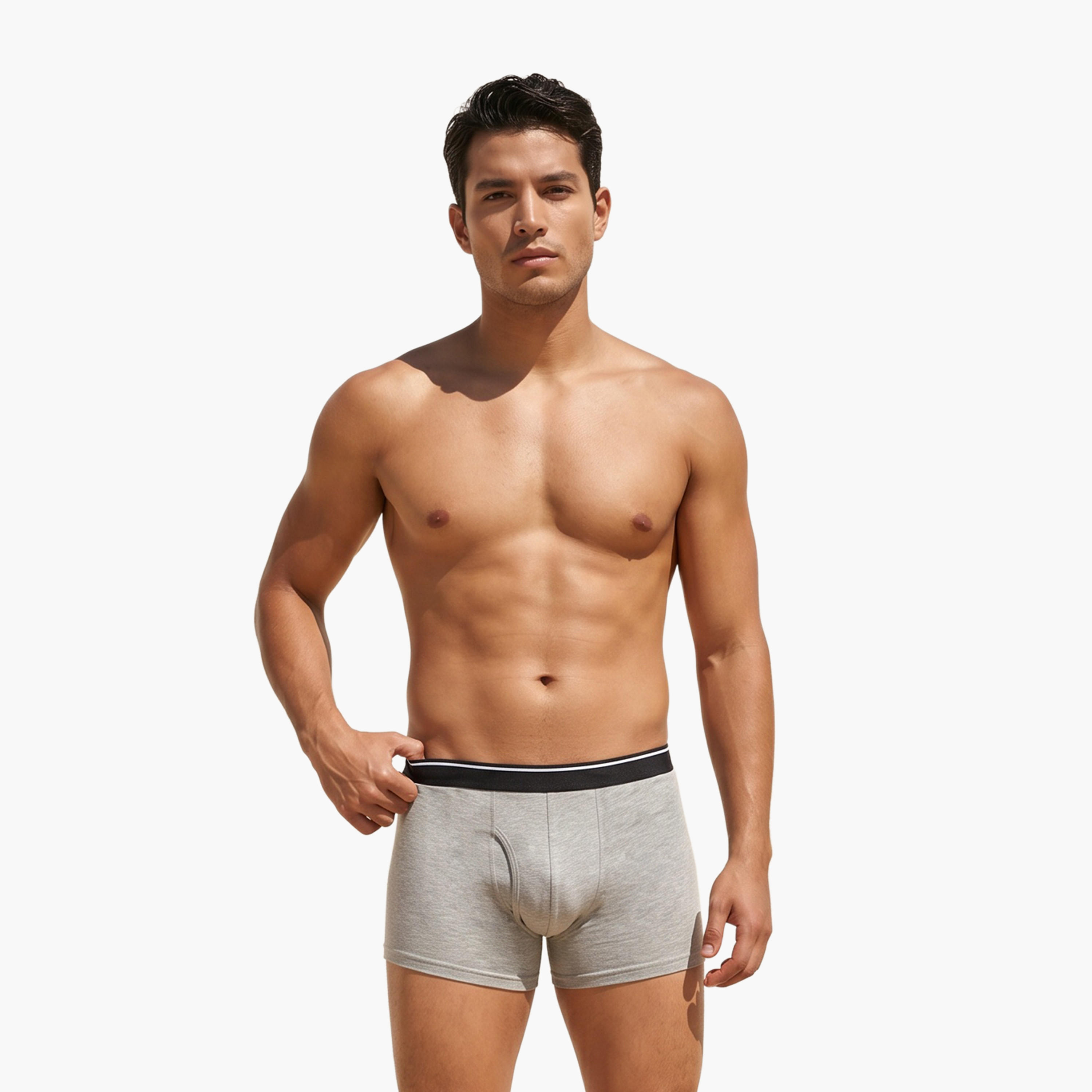 Set of 3 - Trunks with Elasticised Waistband-men-clothing-innerwear-underwear-image-4