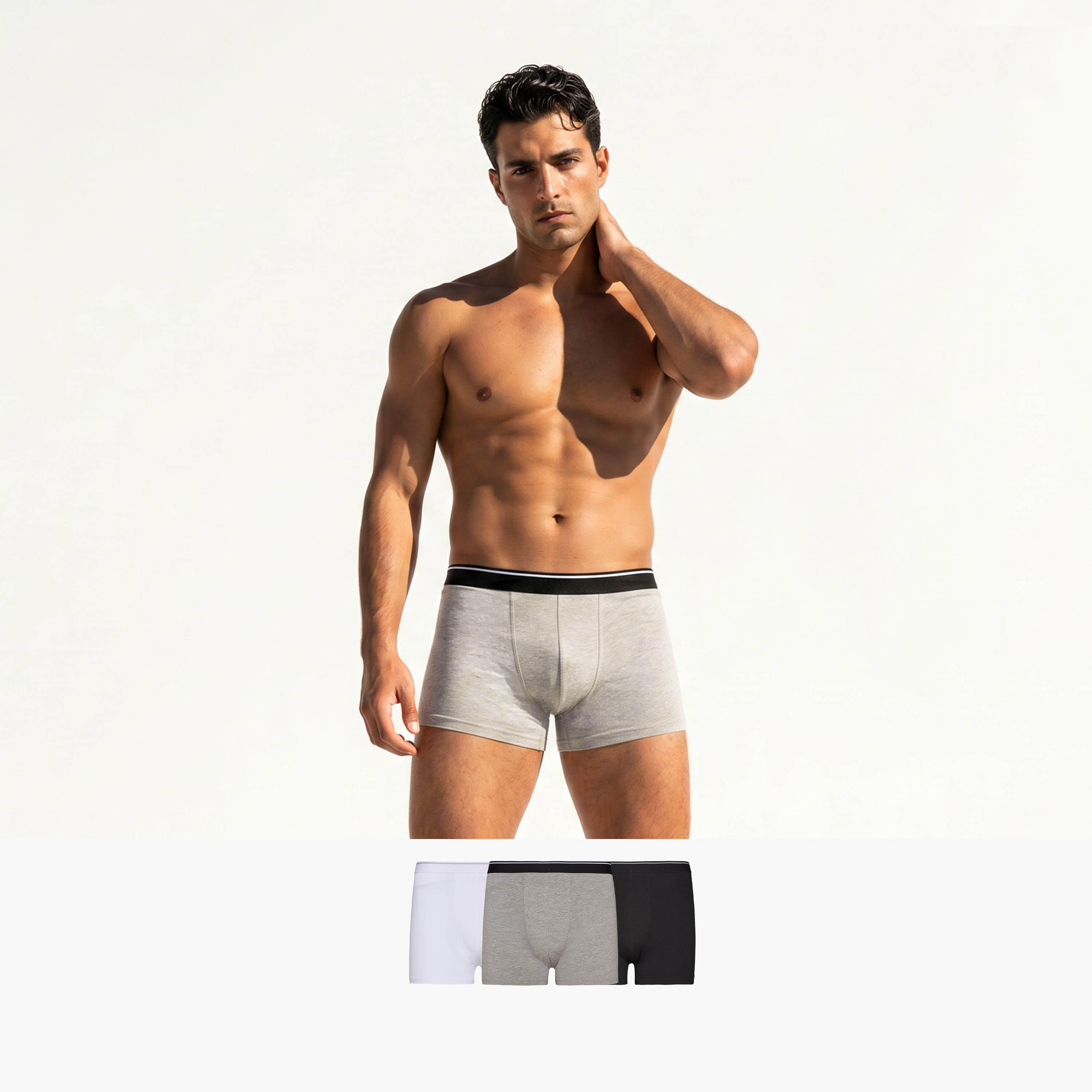 طقم سراويل ترانك 3 قطع بخصر مطّاطي-men-clothing-innerwear-underwear-image-1