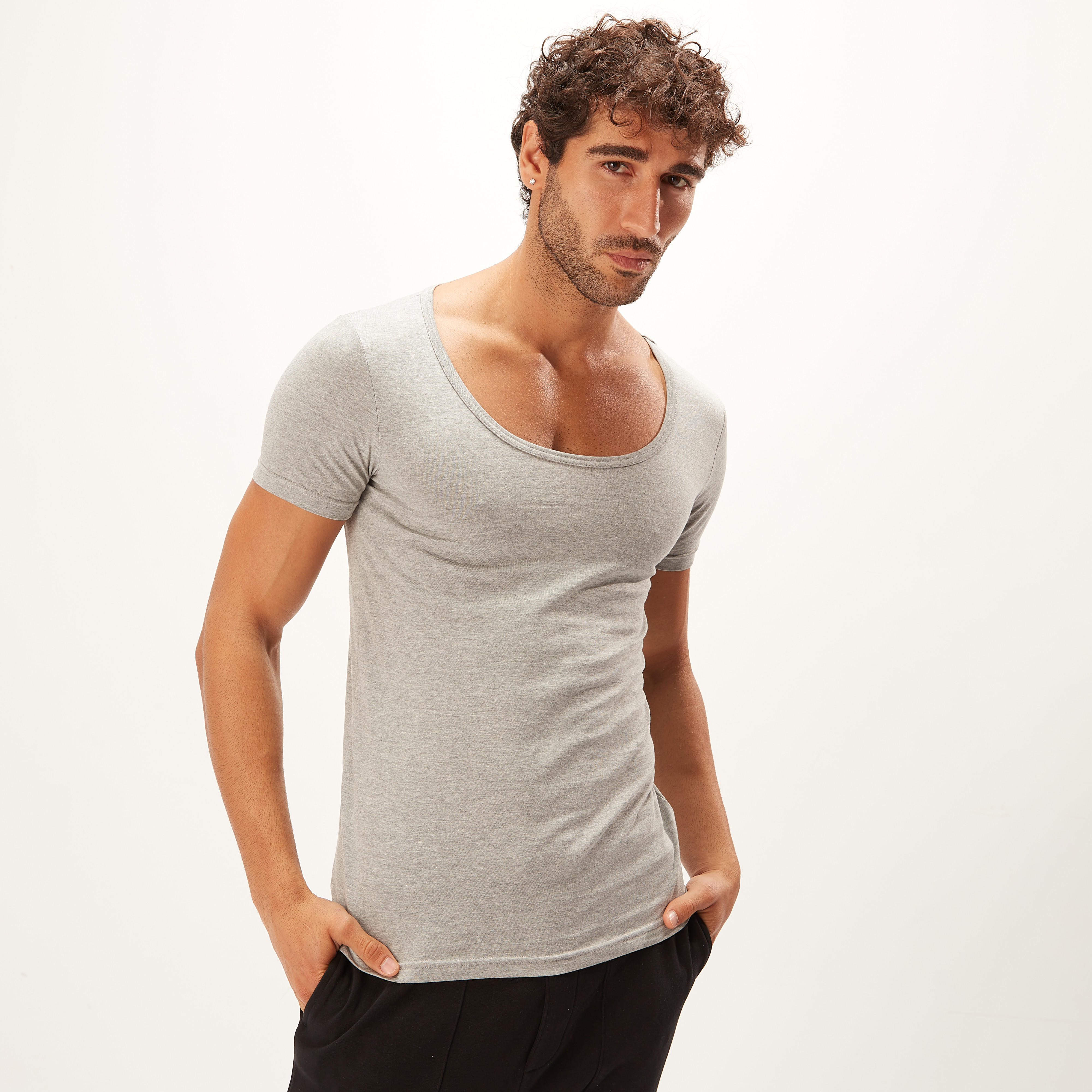 Set of 3 - Round Neck Vest with Short Sleeves-men-clothing-tshirtsandpolos-vests-image-2