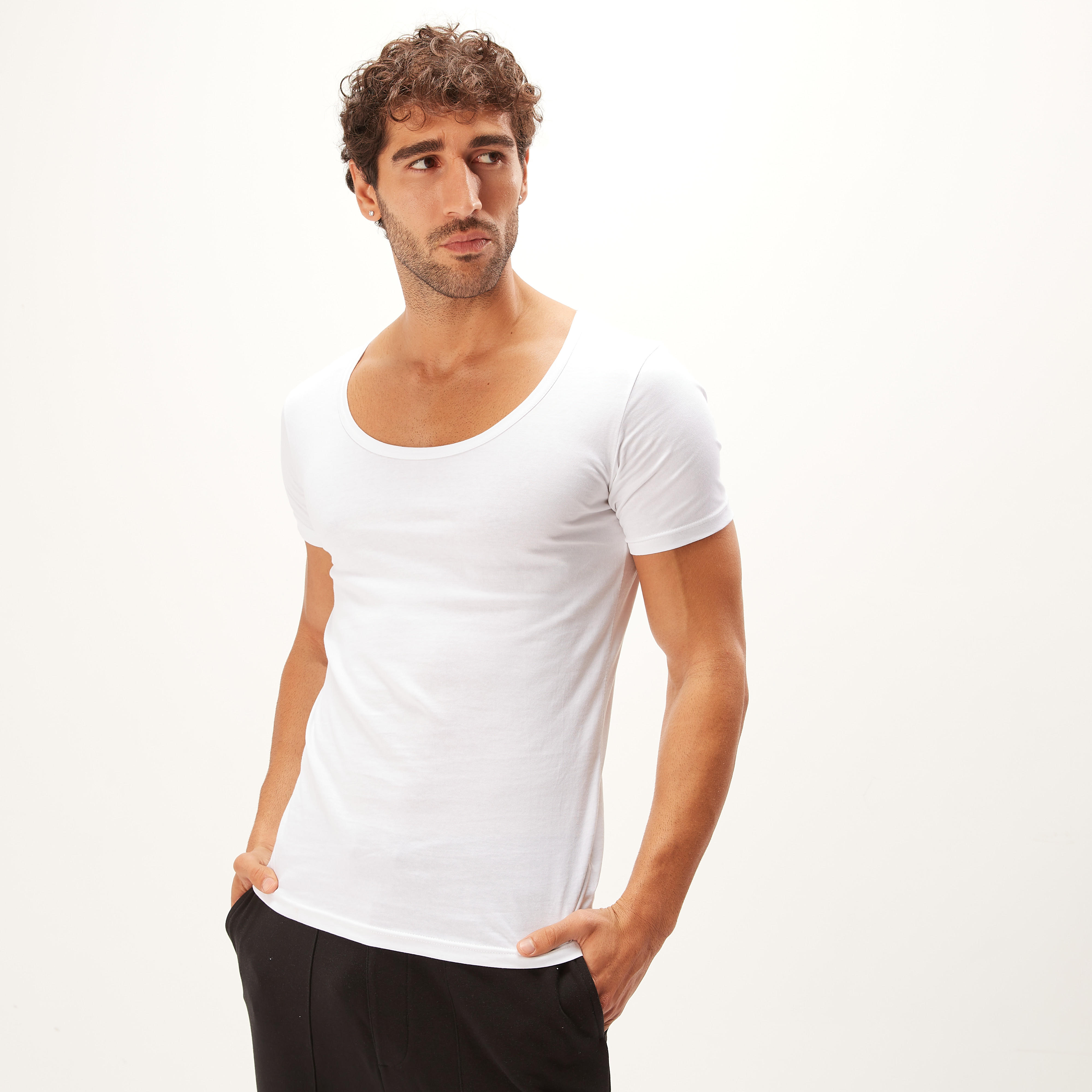 Set of 3 - Round Neck Vest with Short Sleeves-men-clothing-tshirtsandpolos-vests-image-3