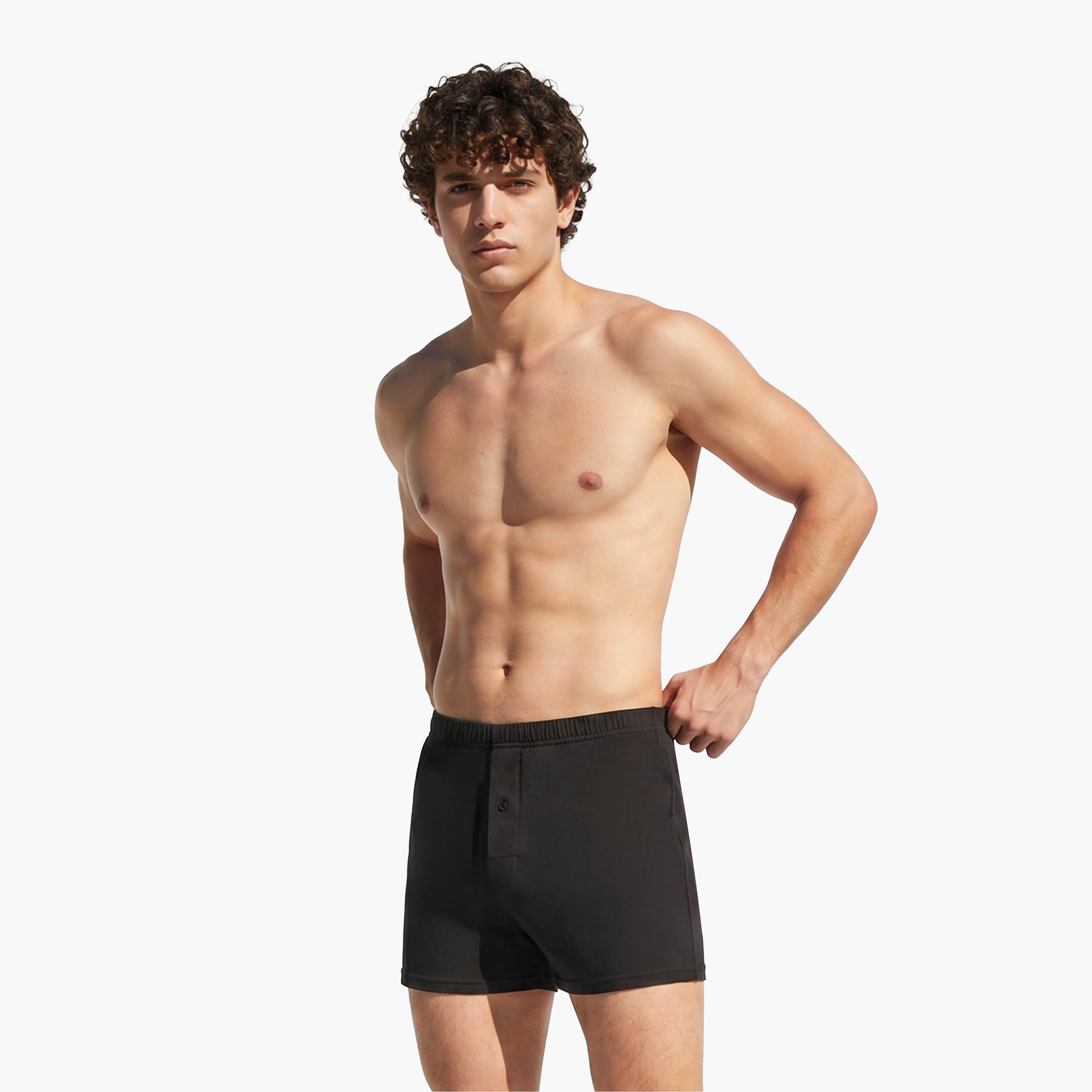 Set of 3 - Trunks with Elasticised Waistband-men-clothing-innerwear-underwear-image-2