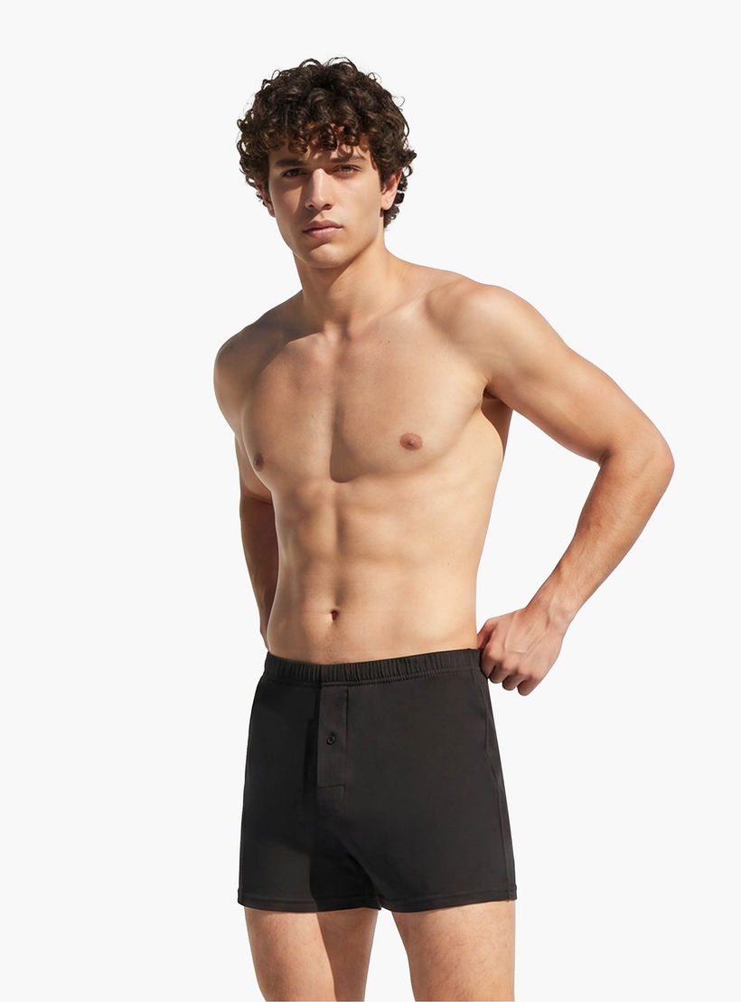 Set of 3 - Trunks with Elasticised Waistband-men-clothing-innerwear-underwear-image-2