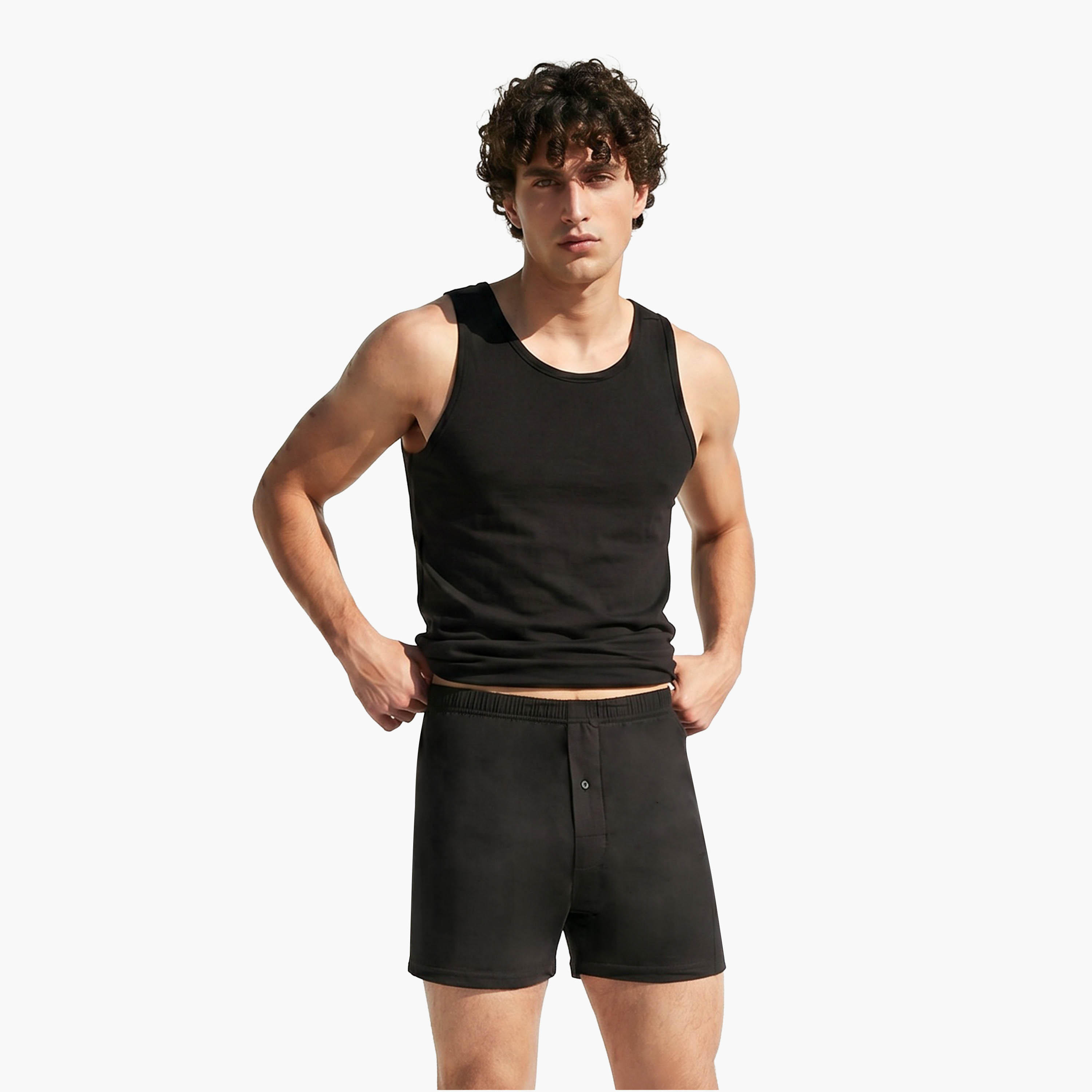 Set of 3 - Trunks with Elasticised Waistband-men-clothing-innerwear-underwear-image-3