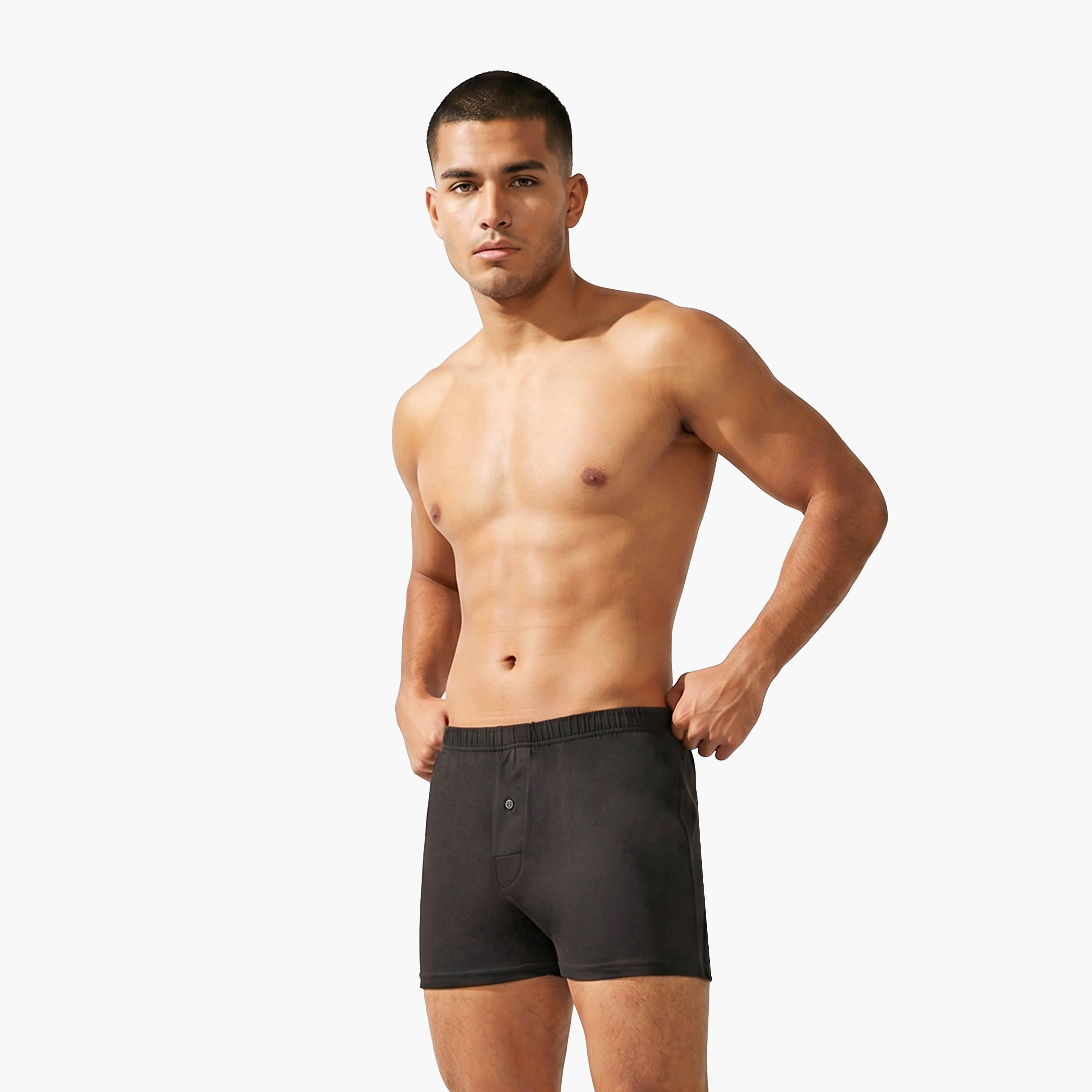 Set of 3 - Trunks with Elasticised Waistband-men-clothing-innerwear-underwear-image-4