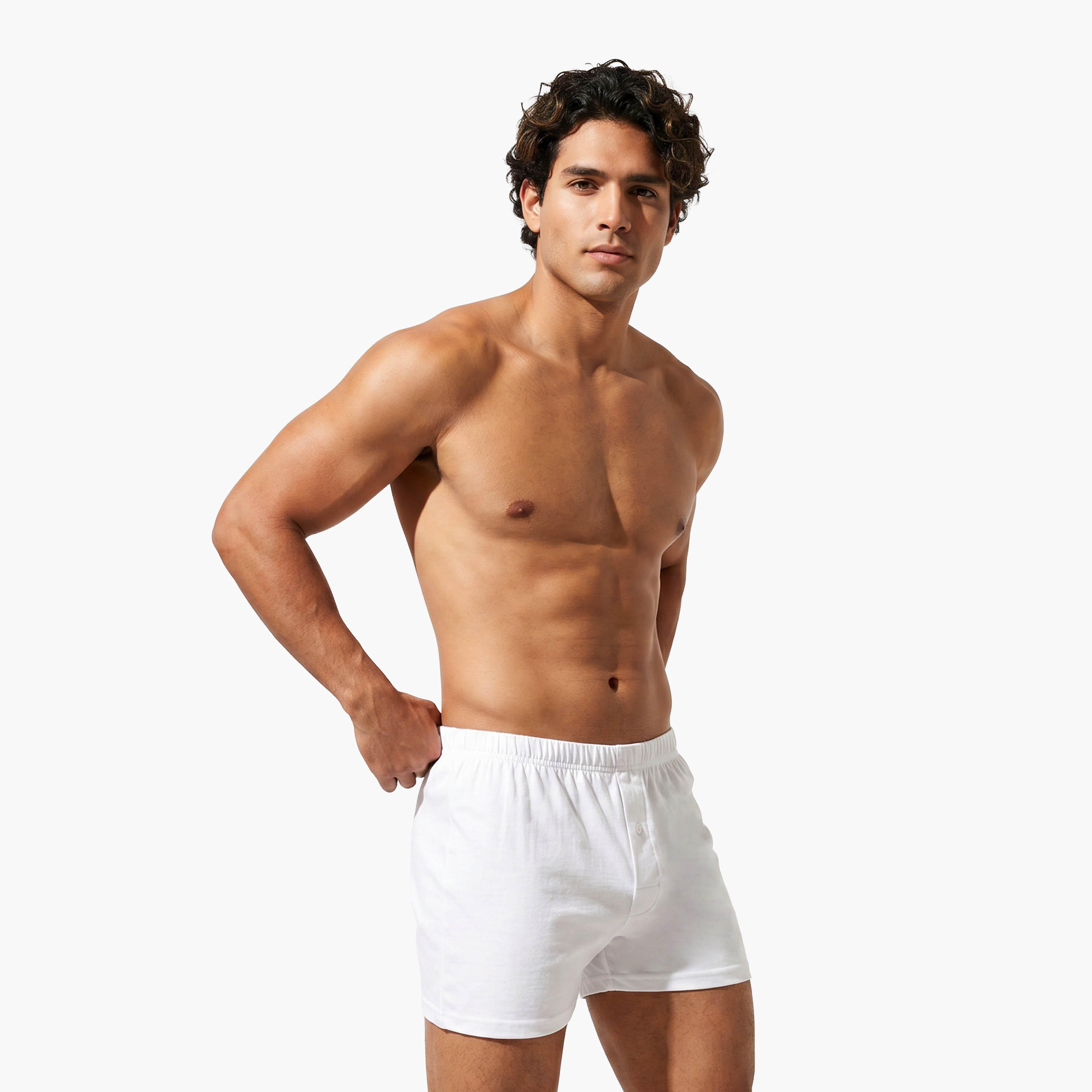 Set of 3 - Trunks with Elasticised Waistband-men-clothing-innerwear-underwear-image-4