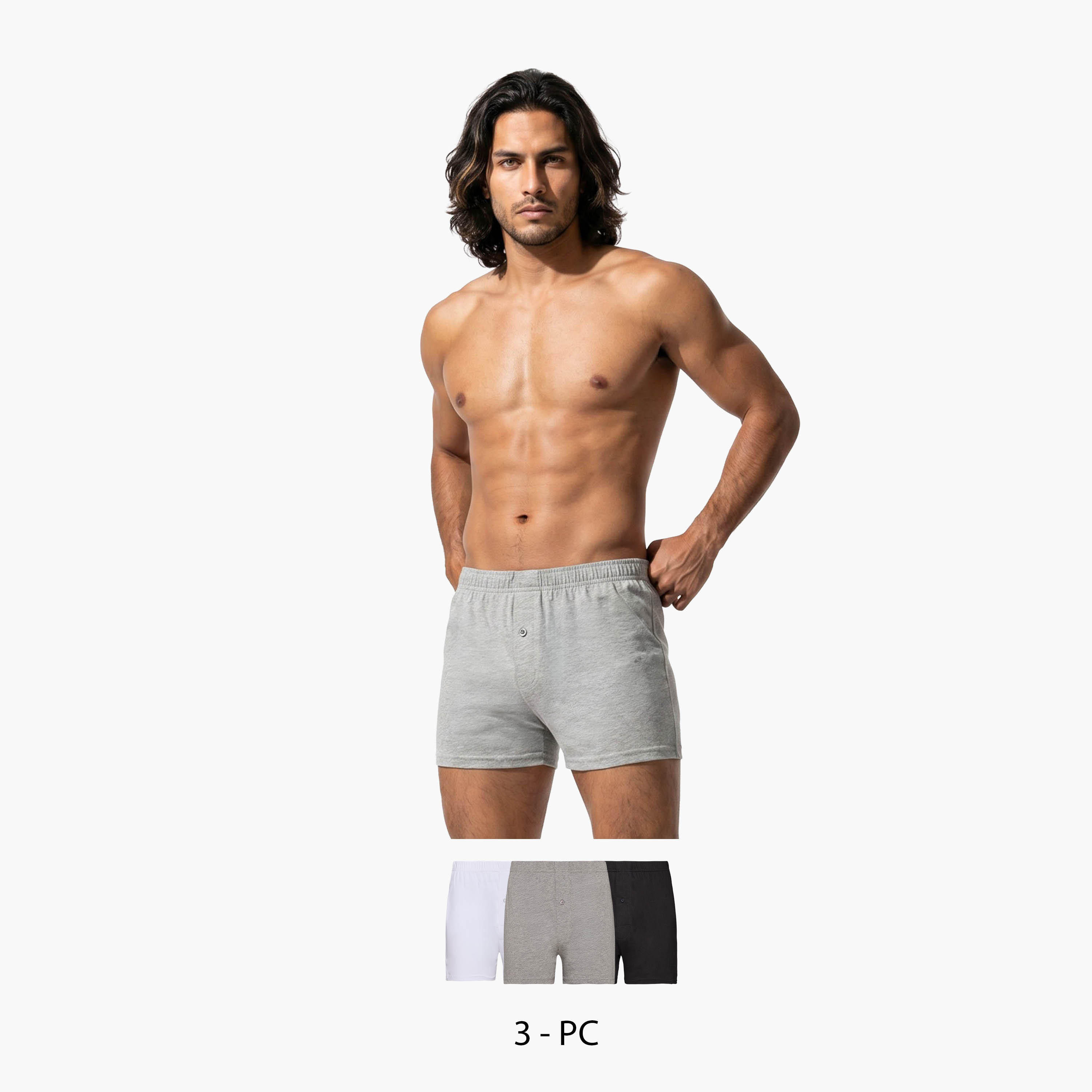طقم سراويل ترانك 3 قطع بخصر مطّاطي-men-clothing-innerwear-underwear-image-1