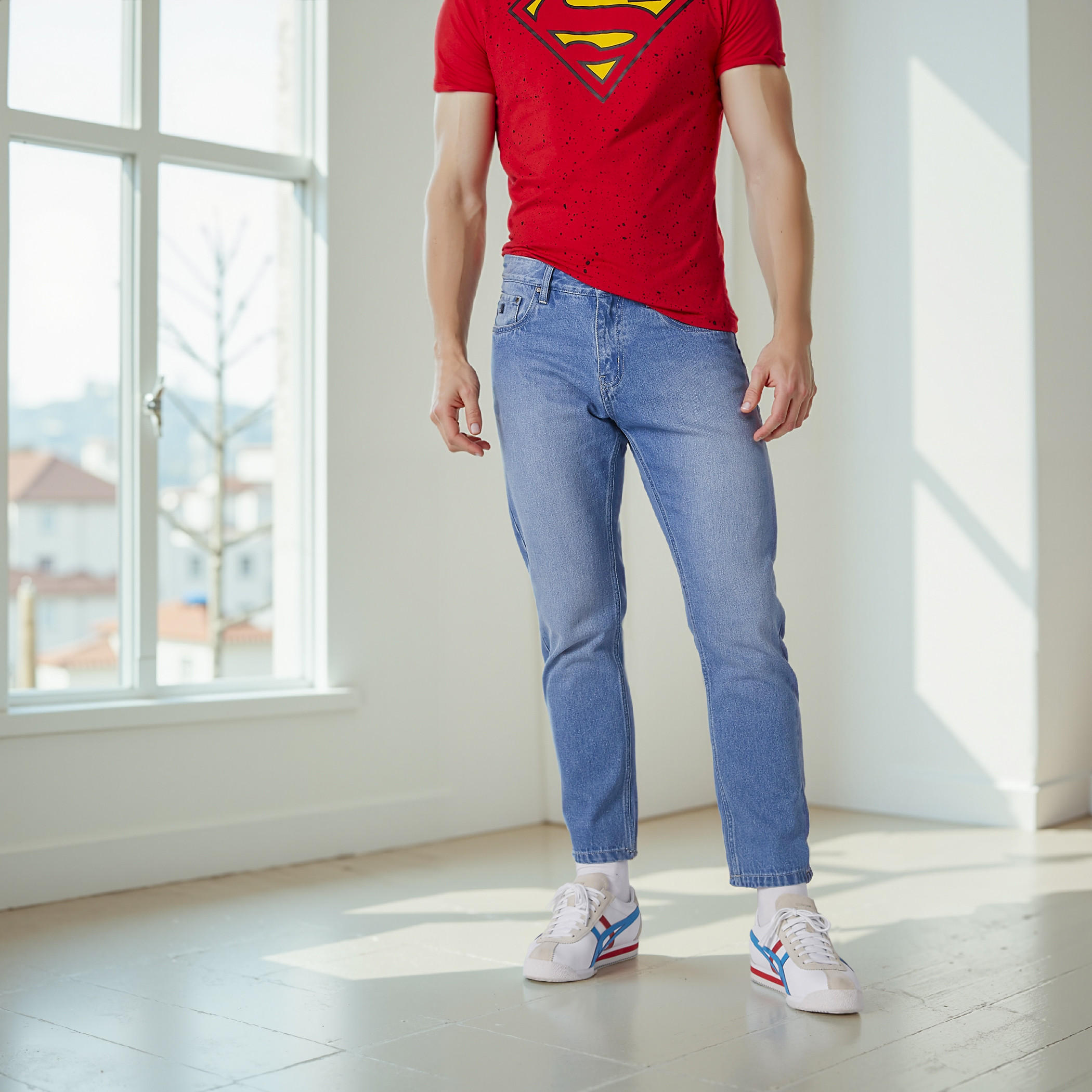 Pocket Detail Jeans with Button Closure-men-clothing-bottoms-jeans-image-1