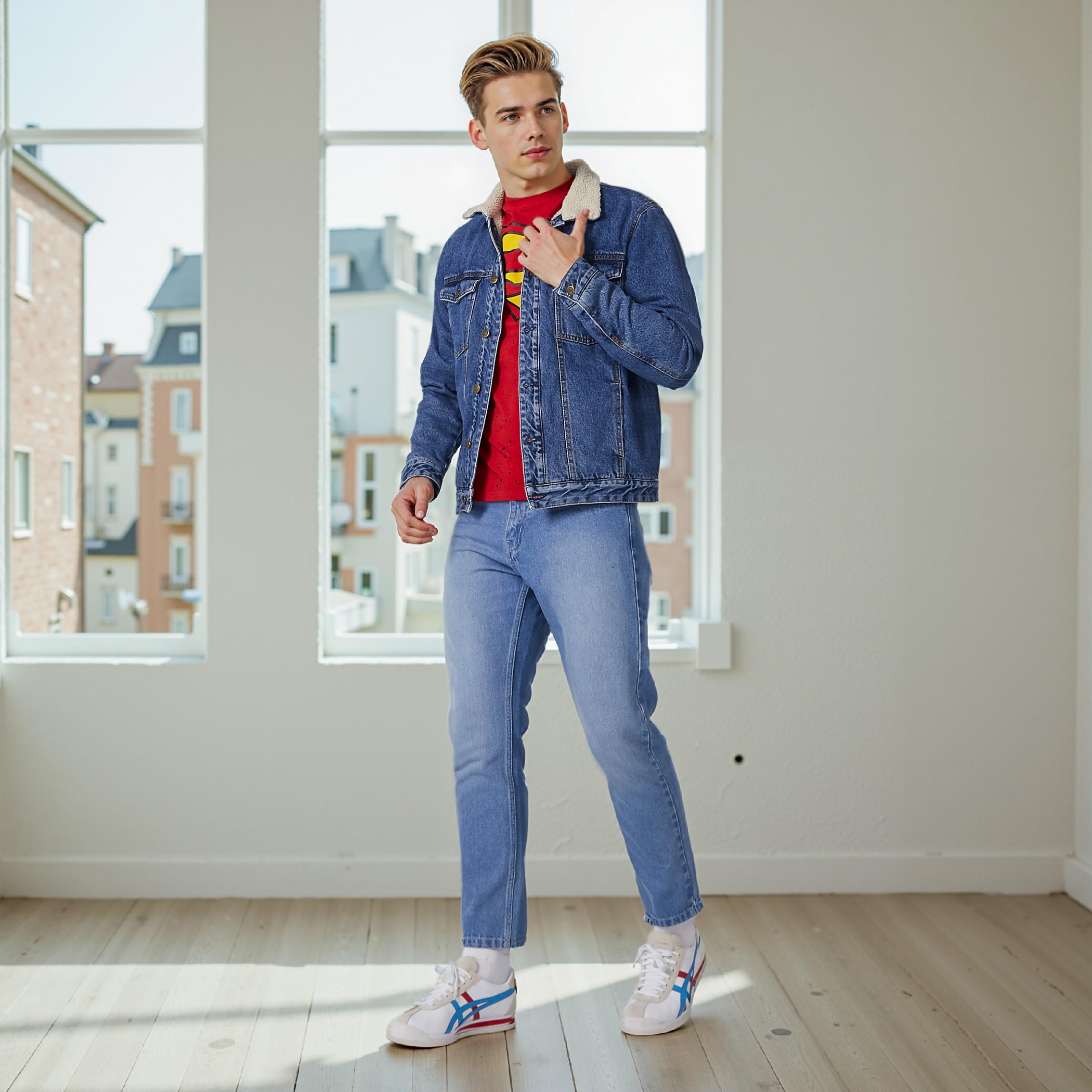 Pocket Detail Jeans with Button Closure-men-clothing-bottoms-jeans-image-2