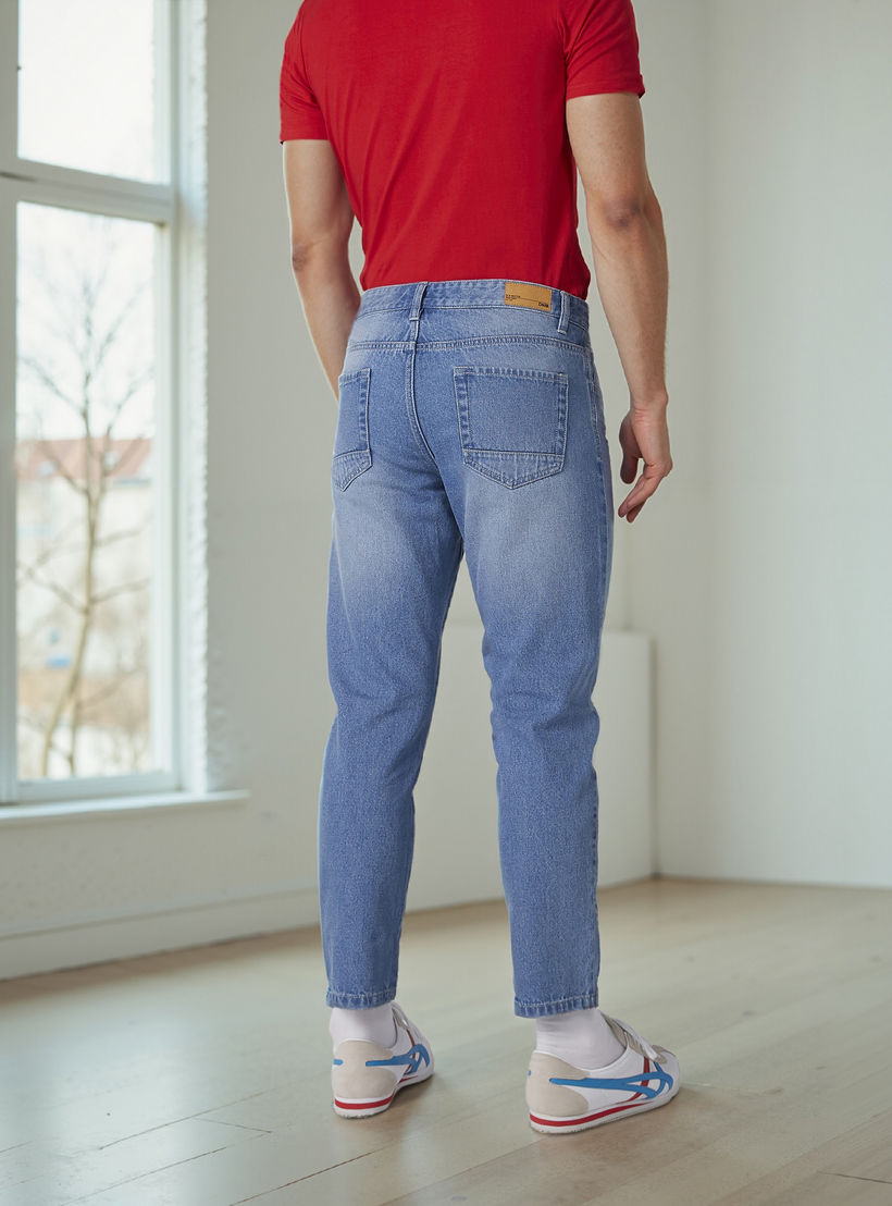 Pocket Detail Jeans with Button Closure-men-clothing-bottoms-jeans-image-4