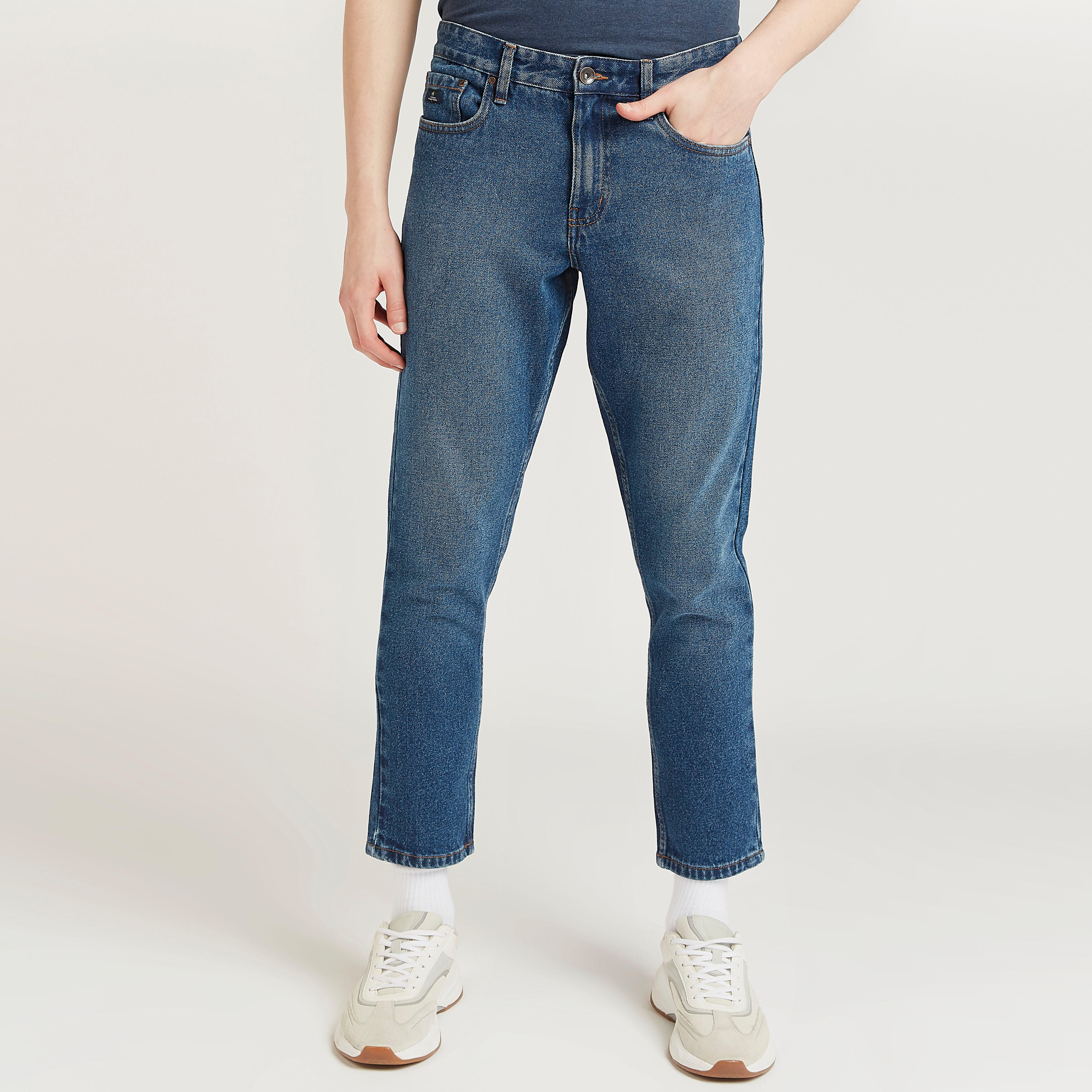 Full Length Solid Jeans with Pocket Detail and Belt Loops-men-clothing-bottoms-jeans-image-1