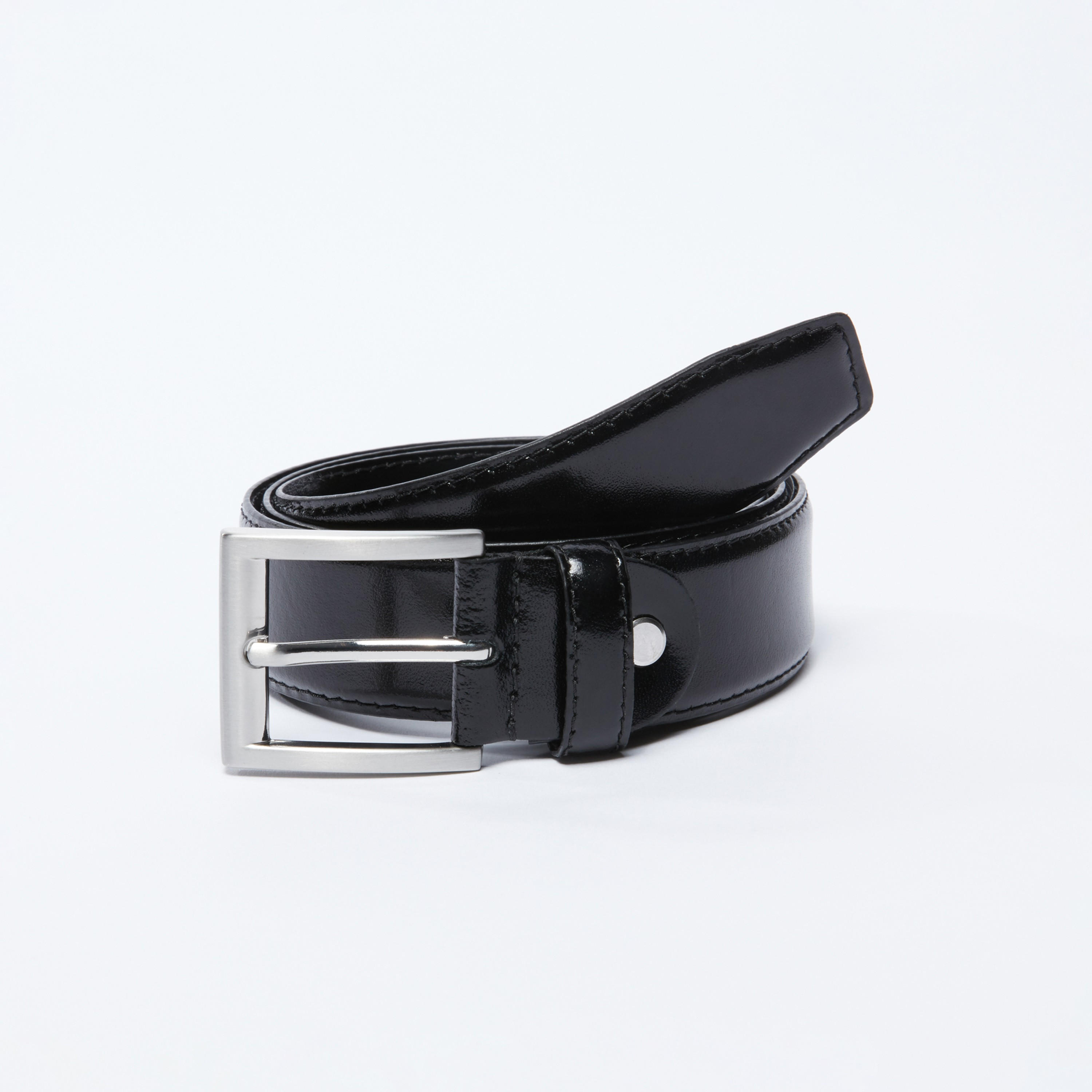 Stitch Detail Belt with Pin Buckle Closure-men-beltsandwallets-belts-image-1