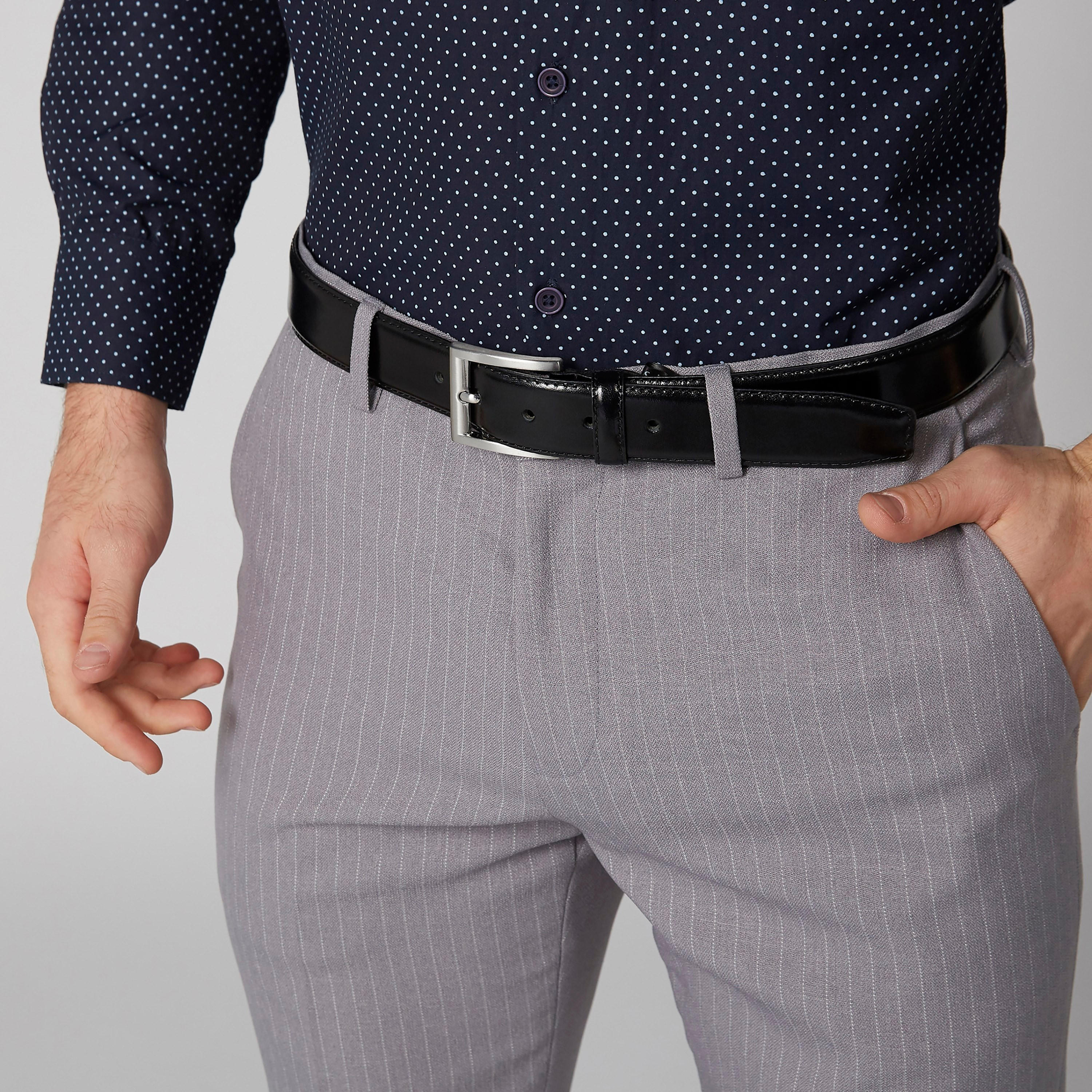 Stitch Detail Belt with Pin Buckle Closure-men-beltsandwallets-belts-image-2