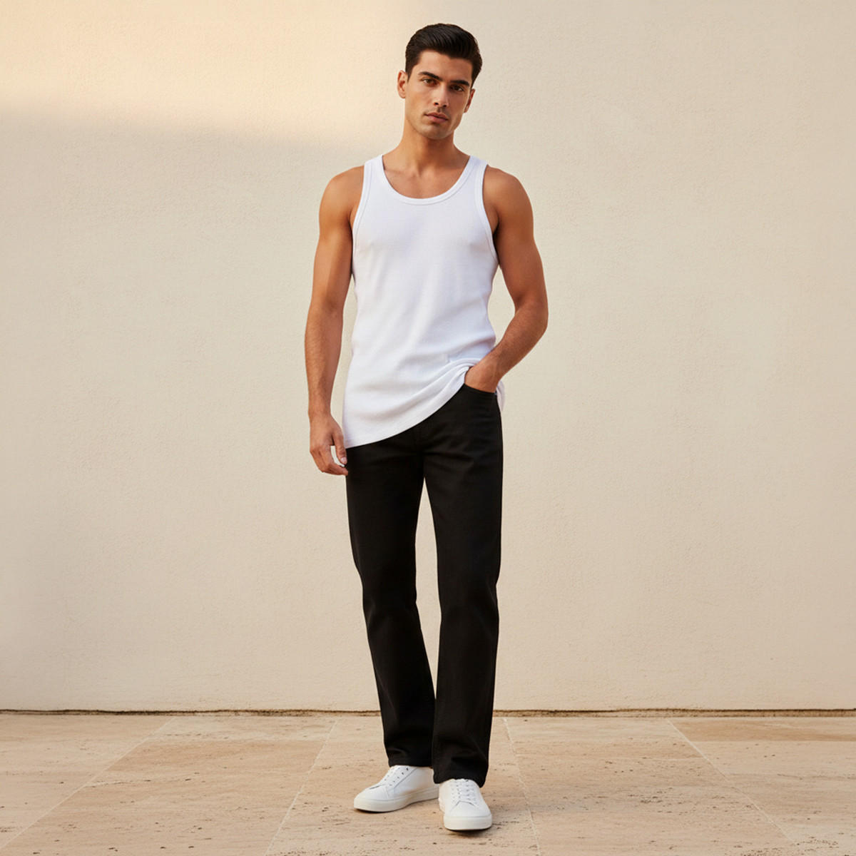 Textured Sleeveless Scoop Neck Vest-men-clothing-tshirtsandpolos-vests-image-3