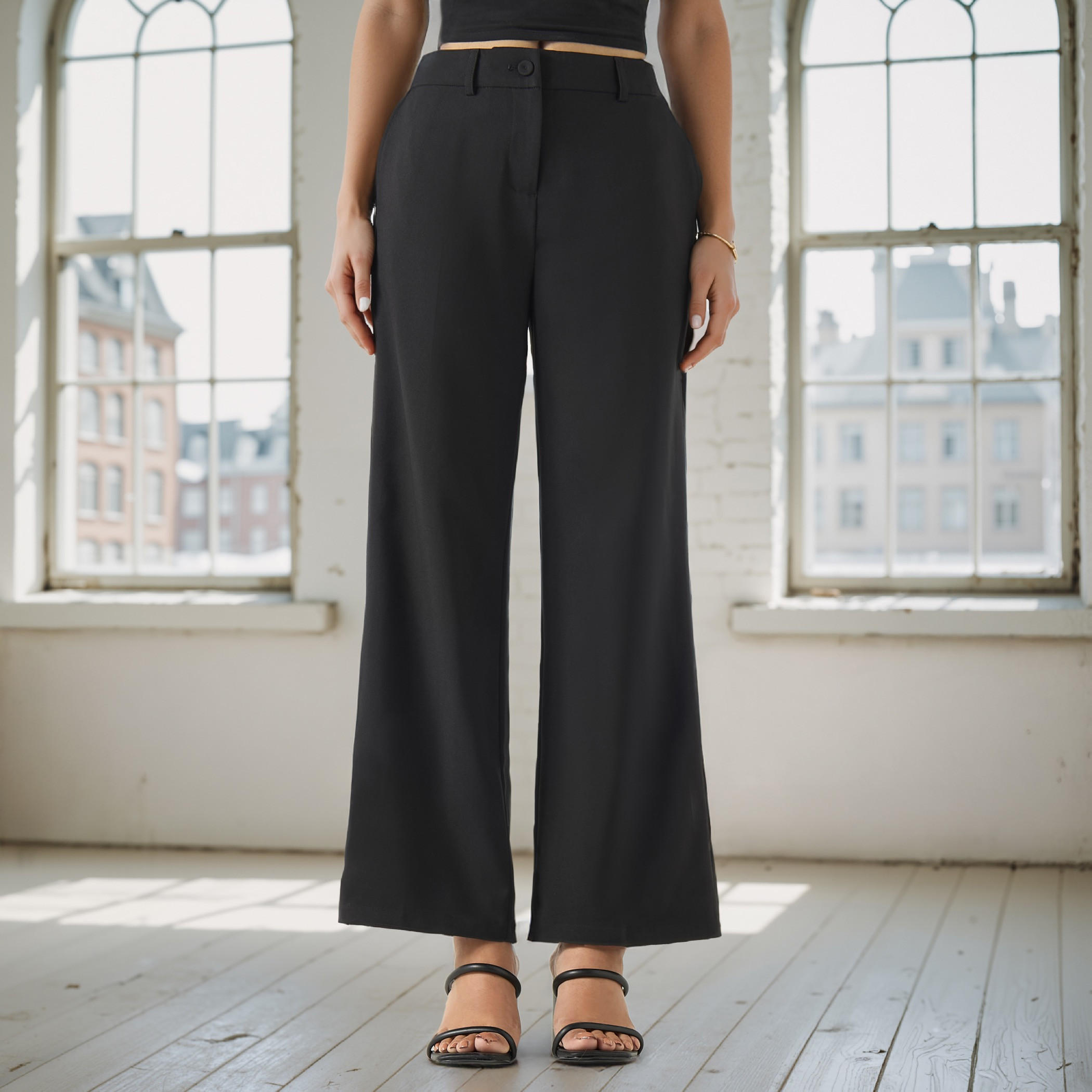 بنطلون بجيوب وحلقات للحزام-women-clothing-bottoms-trousers-image-1