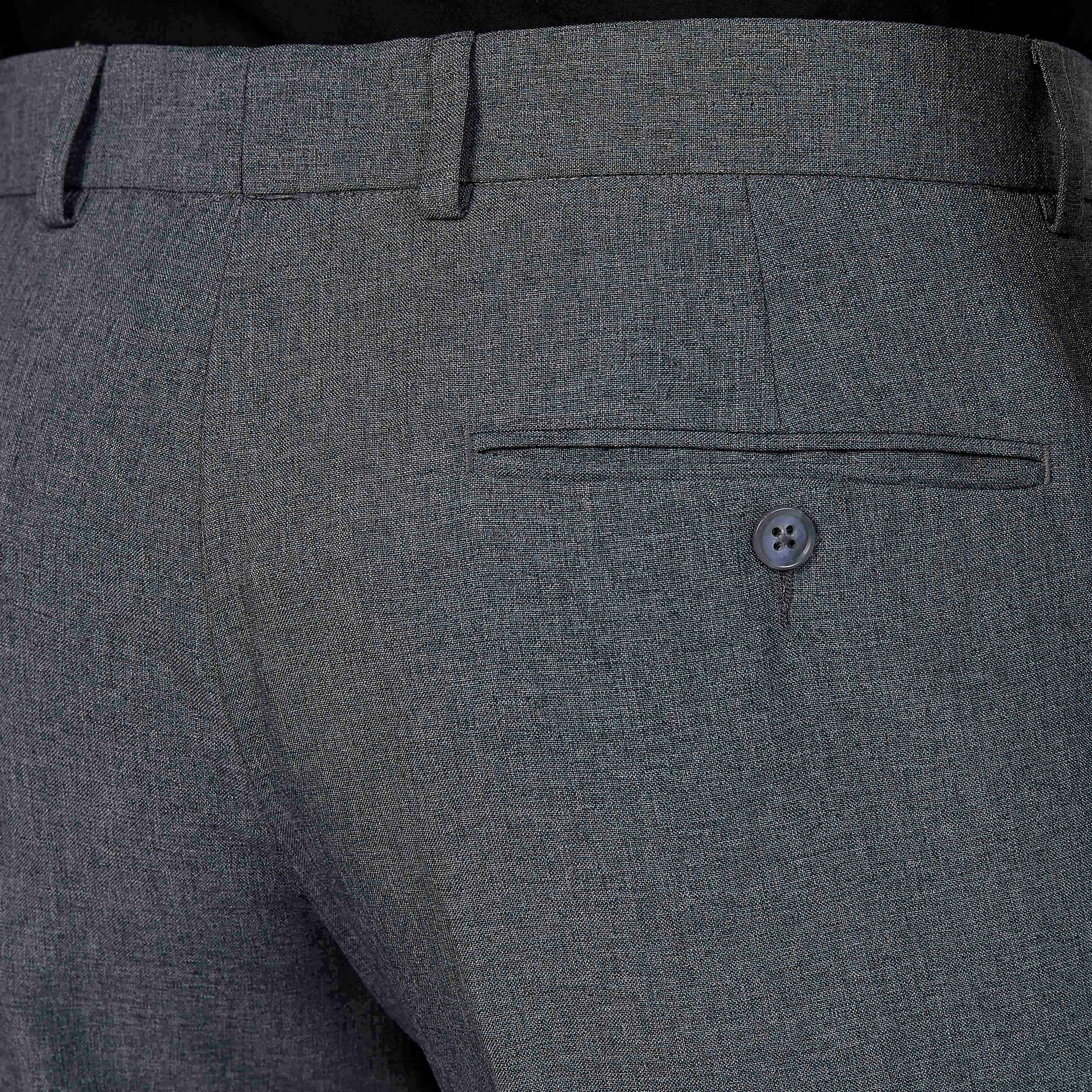 بنطلون رسمي طويل بارز الملمس بجيوب وحلقات للحزام-men-clothing-bottoms-trousersandchinos-trousers-image-3
