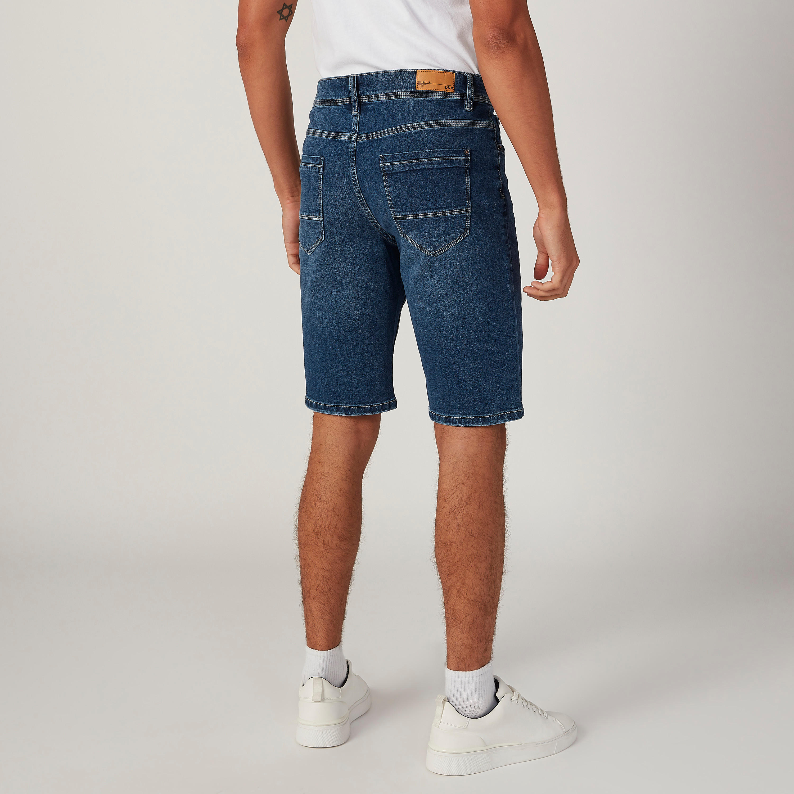 Textured Denim Shorts with Pocket Detail and Belt Loops-men-clothing-bottoms-shorts-image-3