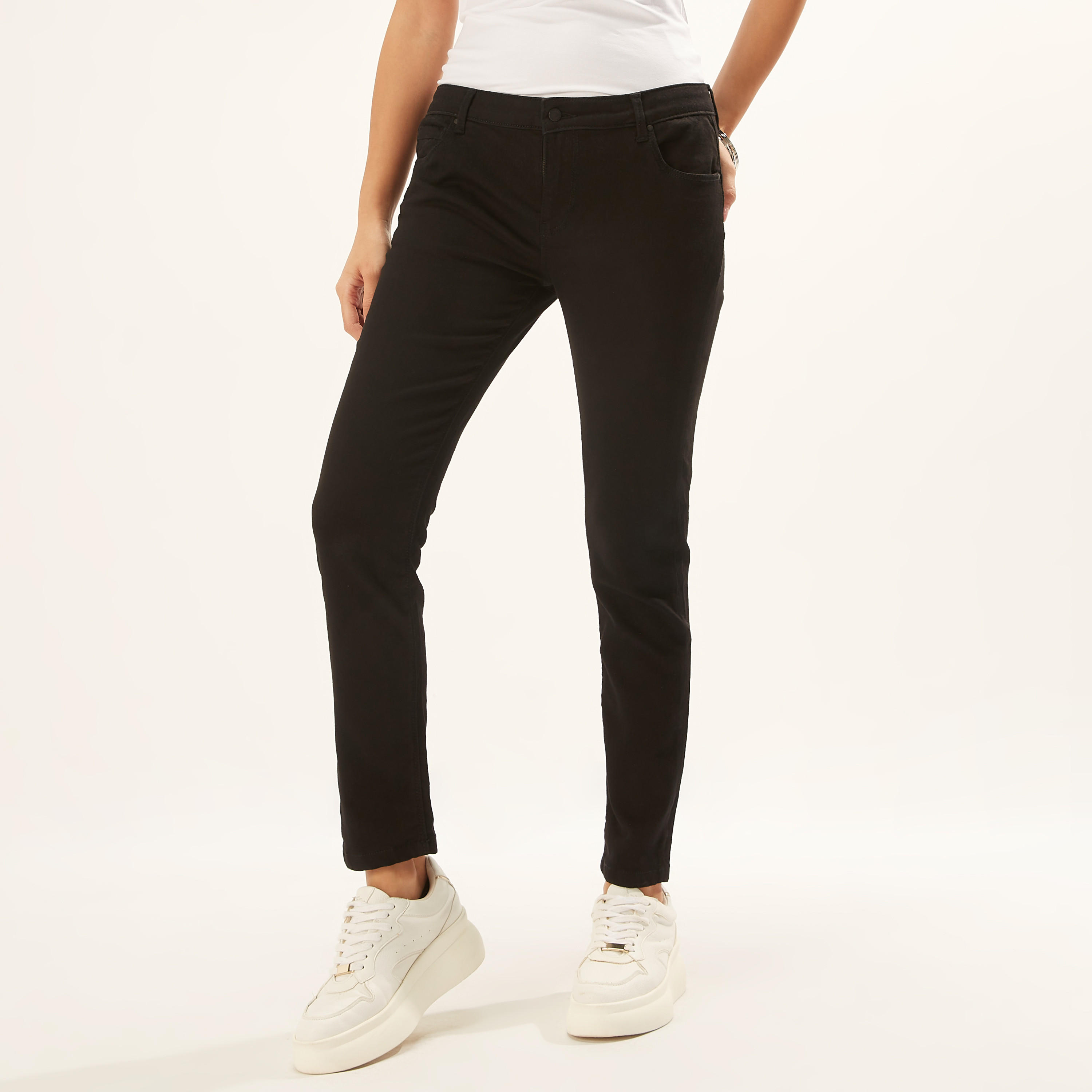 Lee Cooper Plain Jeans with Pocket Detail and Belt Loops-women-clothing-bottoms-jeans-image-1