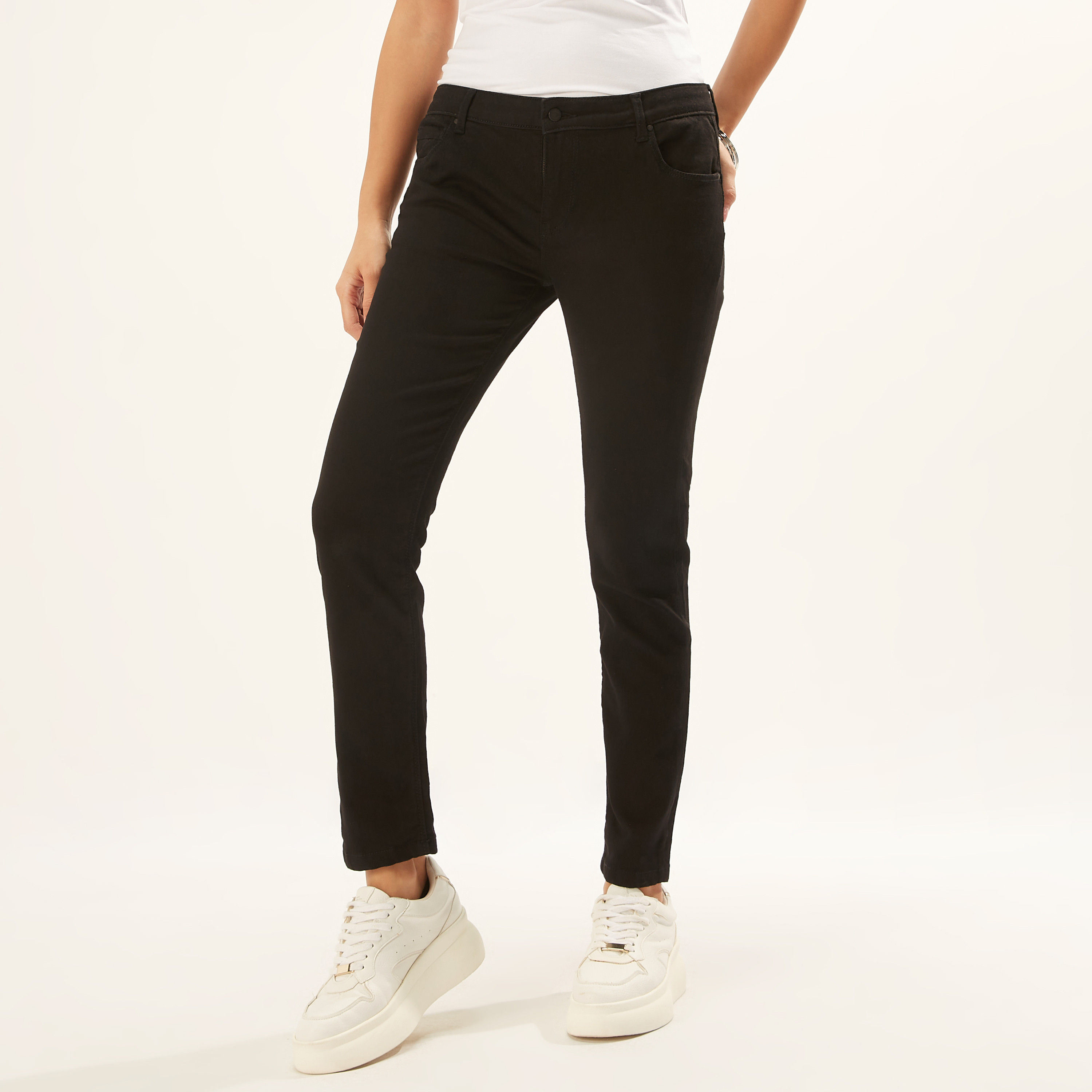 Lee Cooper Plain Jeans with Pocket Detail and Belt Loops-women-clothing-bottoms-jeans-image-1