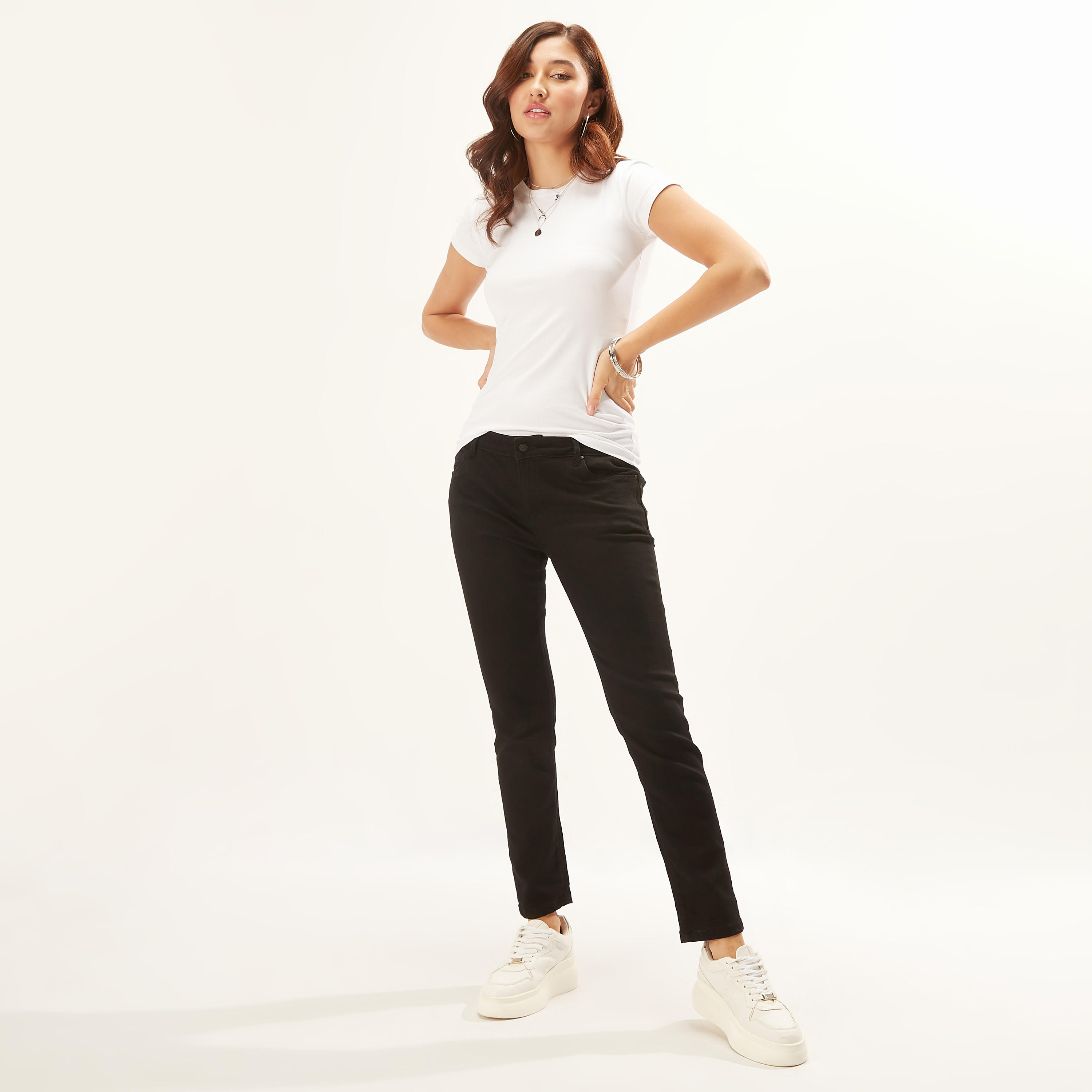 Lee Cooper Plain Jeans with Pocket Detail and Belt Loops-women-clothing-bottoms-jeans-image-2