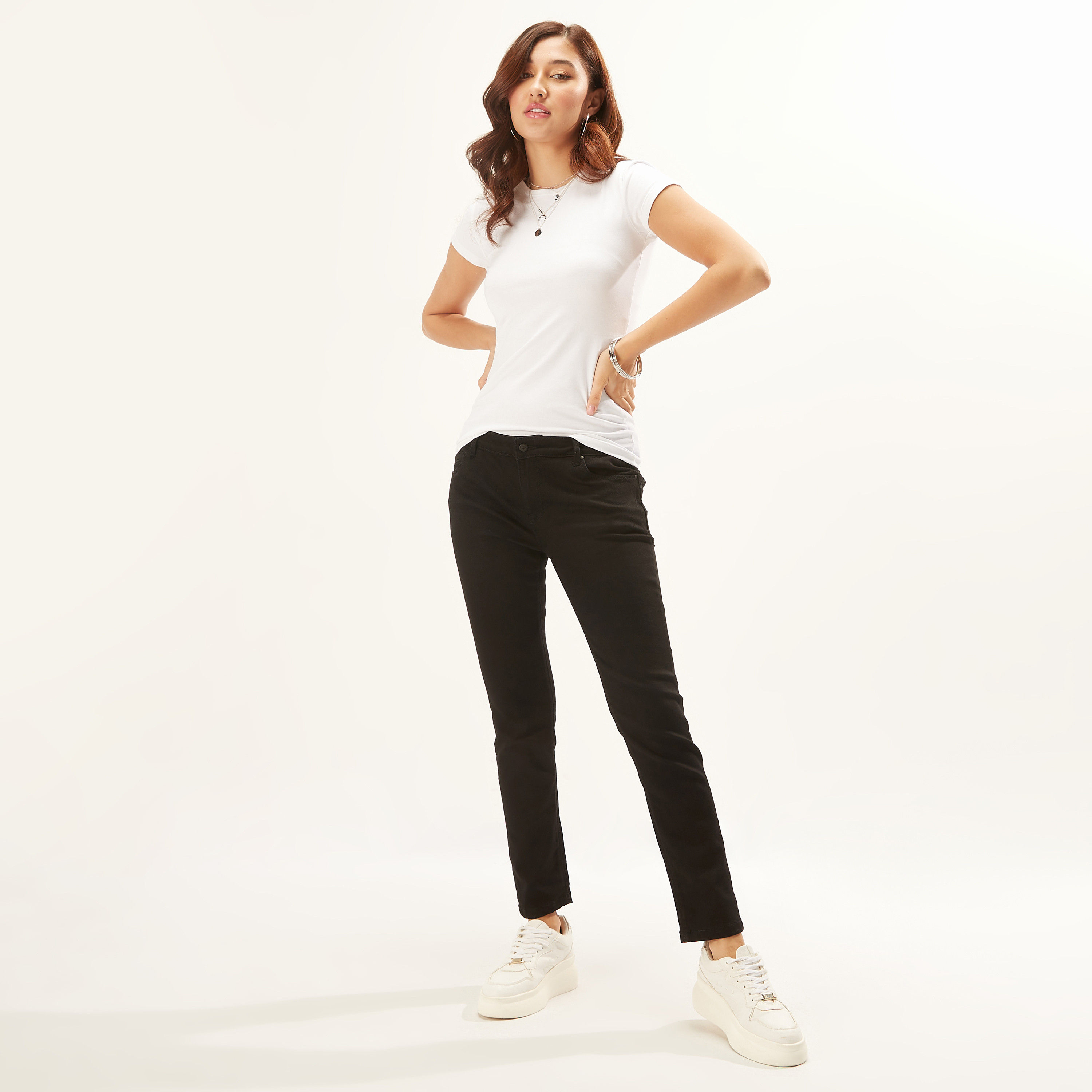 Lee Cooper Plain Jeans with Pocket Detail and Belt Loops-women-clothing-bottoms-jeans-image-2