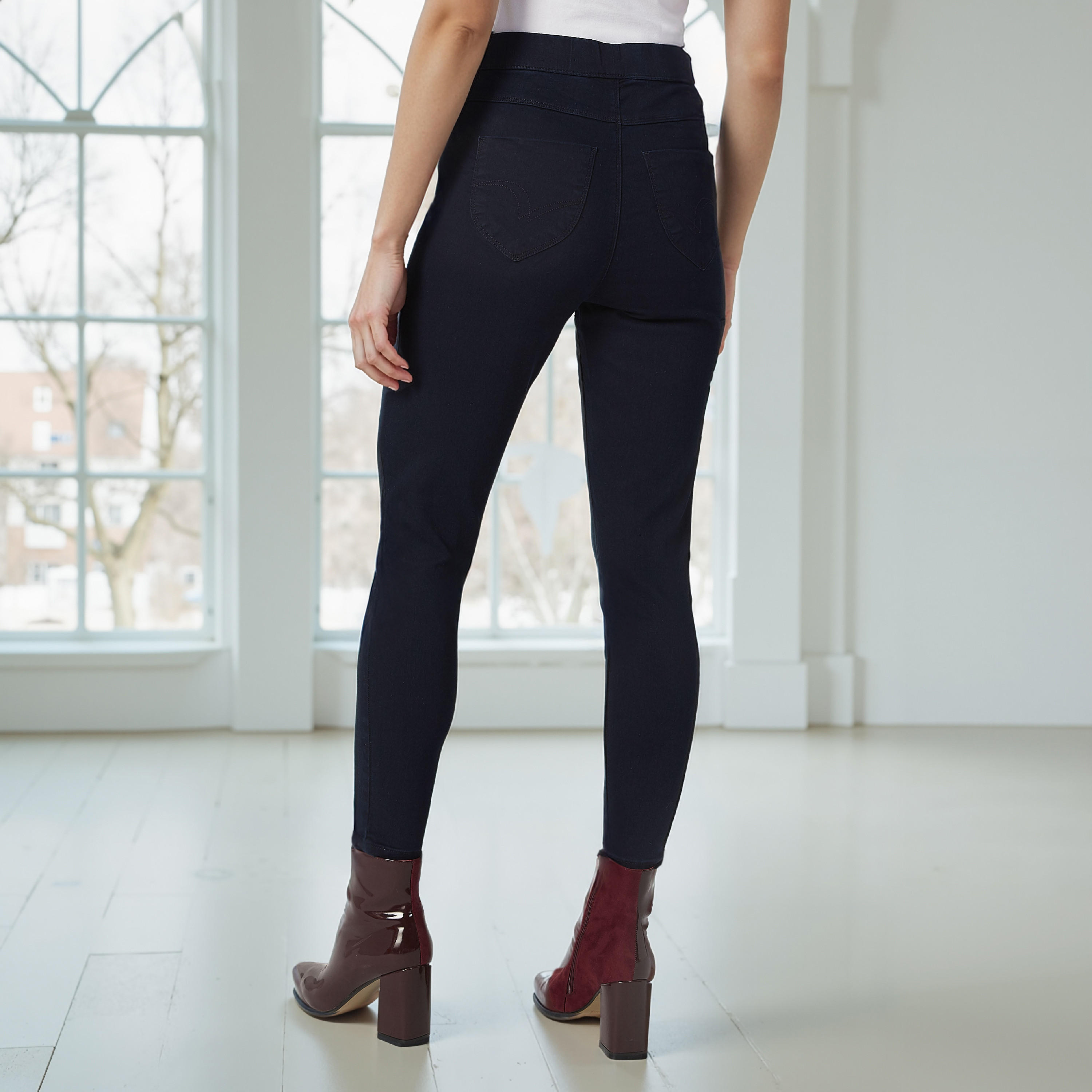 Lee Cooper Plain Jeggings with Pocket Detail and Elasticised Waistband-women-clothing-bottoms-leggings-image-14