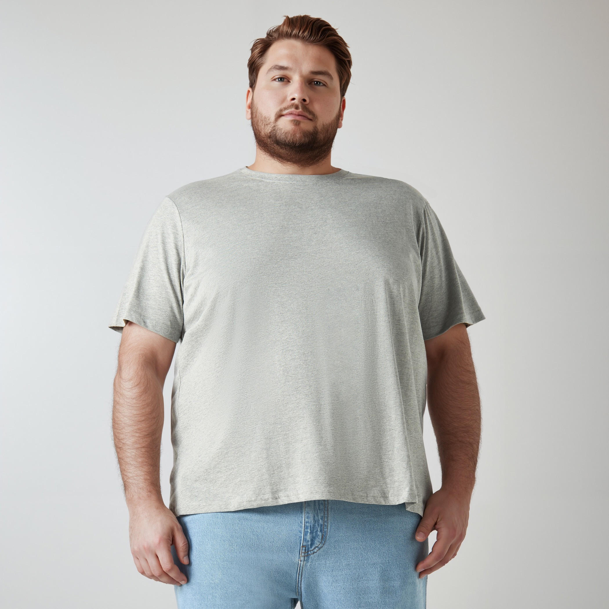 تيشيرت سادة بياقة مستديرة وأكمام قصيرة-men-clothing-nightwear-tshirts-image-1