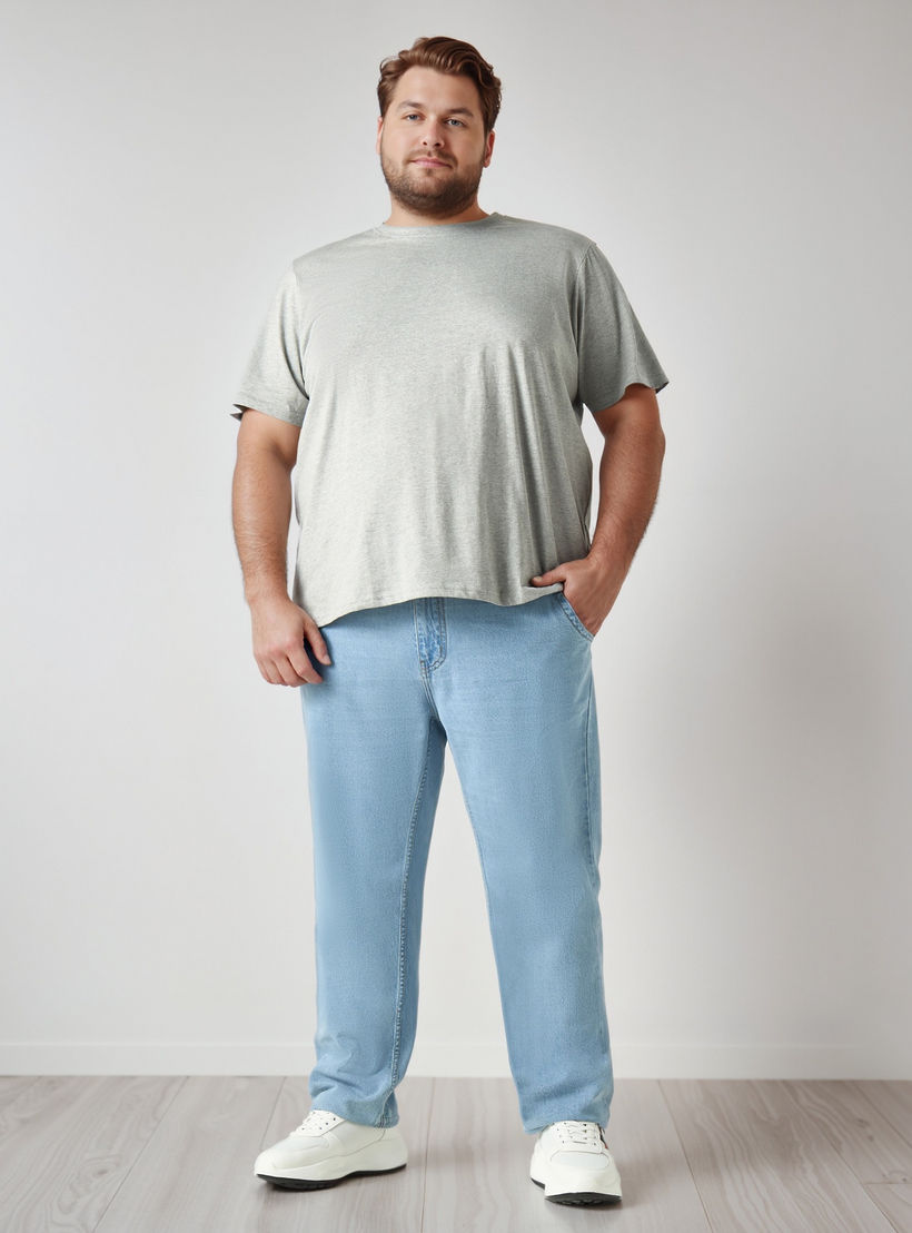 تيشيرت سادة بياقة مستديرة وأكمام قصيرة-men-clothing-nightwear-tshirts-image-2