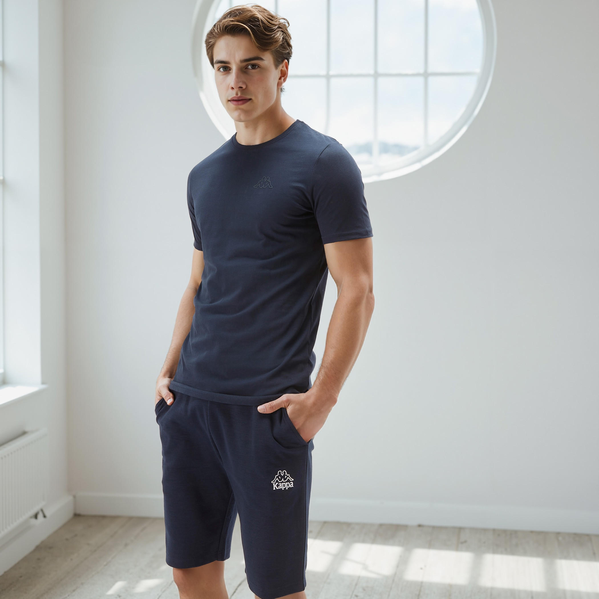 Kappa Relaxed Fit Crew Neck T-shirt with Short Sleeves-men-clothing-sportswearandactivewear-tshirtsandpolos-image-1
