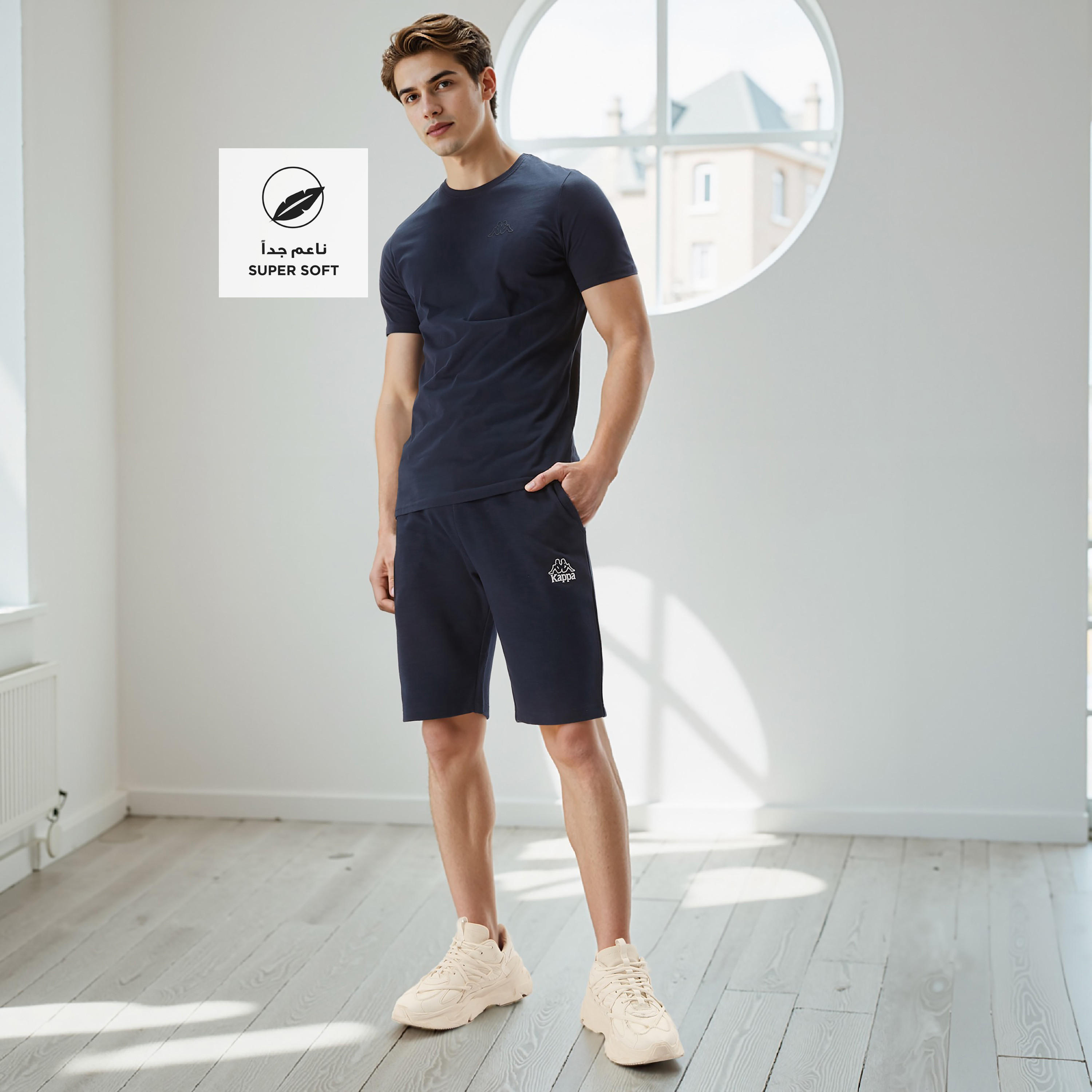 Kappa Relaxed Fit Crew Neck T-shirt with Short Sleeves-men-clothing-sportswearandactivewear-tshirtsandpolos-image-2