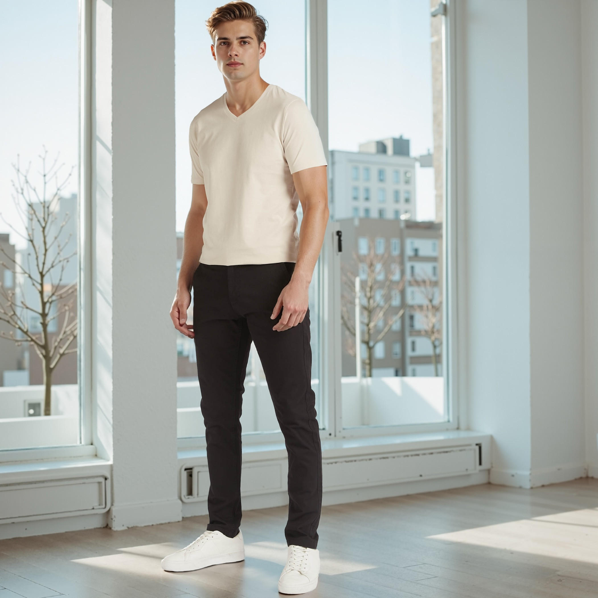 Slim Fit Chinos with Pockets and Button Closure-PROMO_SP_SA_2FOR99_110625-image-2