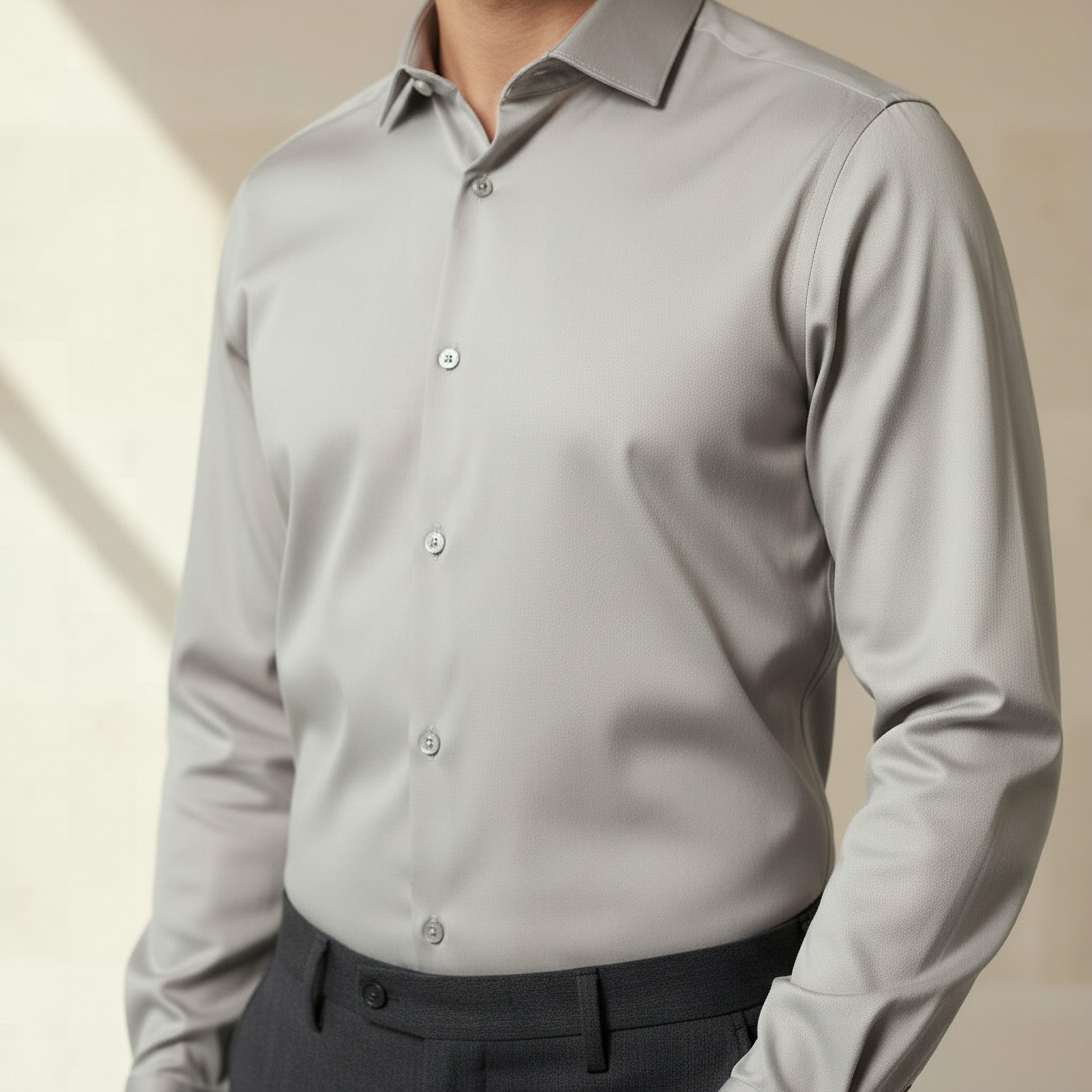 قميص بقصّة عادية وياقة عريضة وأكمام طويلة للرجال-men-clothing-shirts-image-1