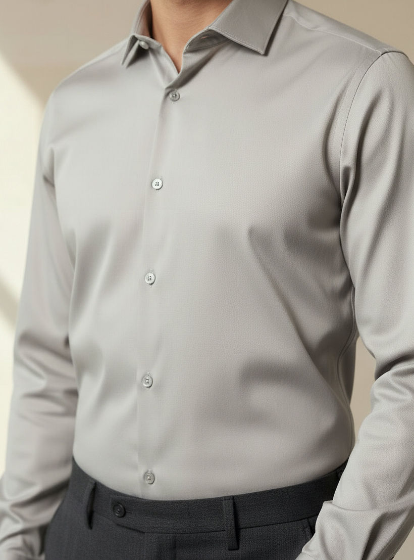 قميص بقصّة عادية وياقة عريضة وأكمام طويلة للرجال-men-clothing-shirts-image-1