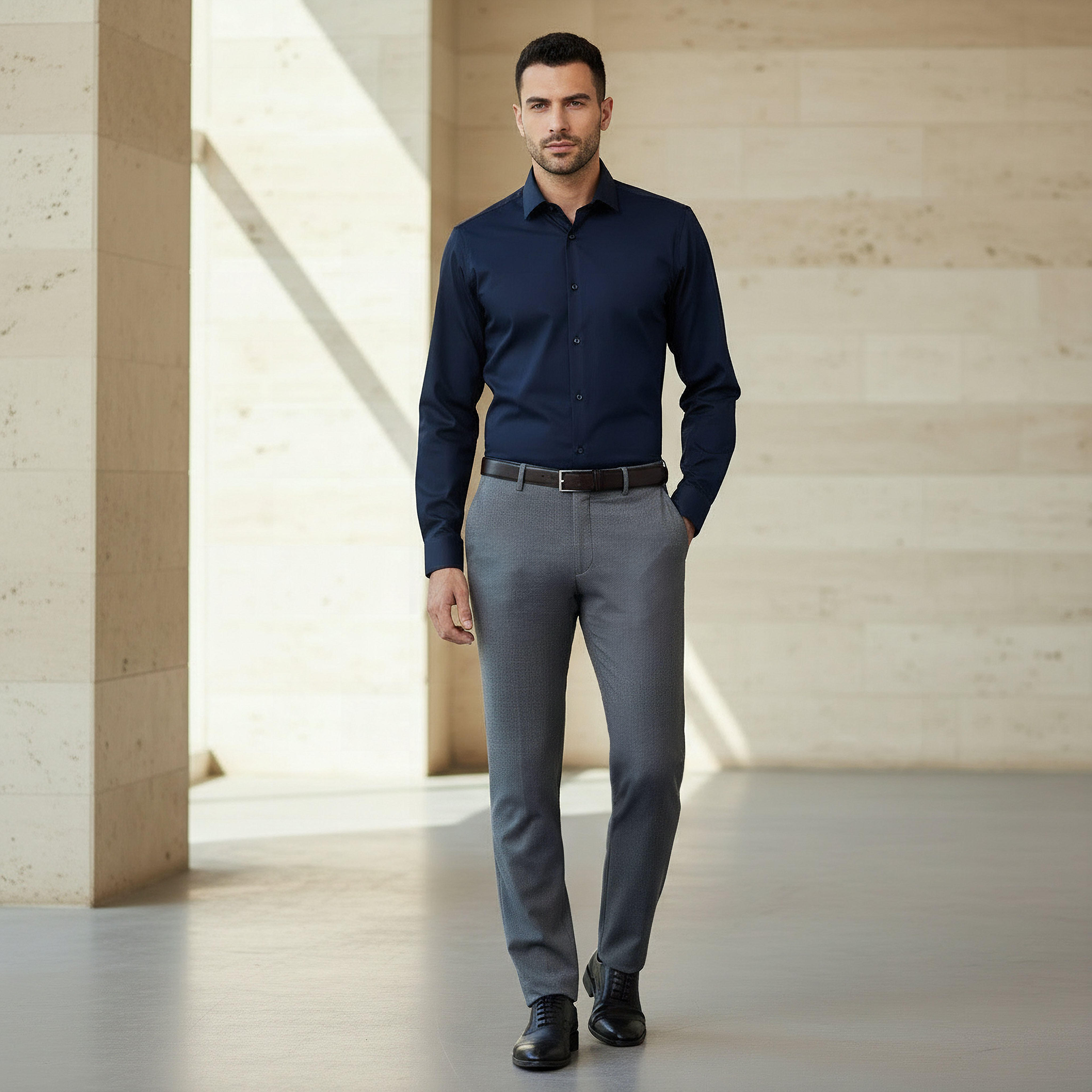 Men Regular Fit Spread Collar Long Sleeves Shirt-PROMO_SP_BH_2FOR17_110625-image-2