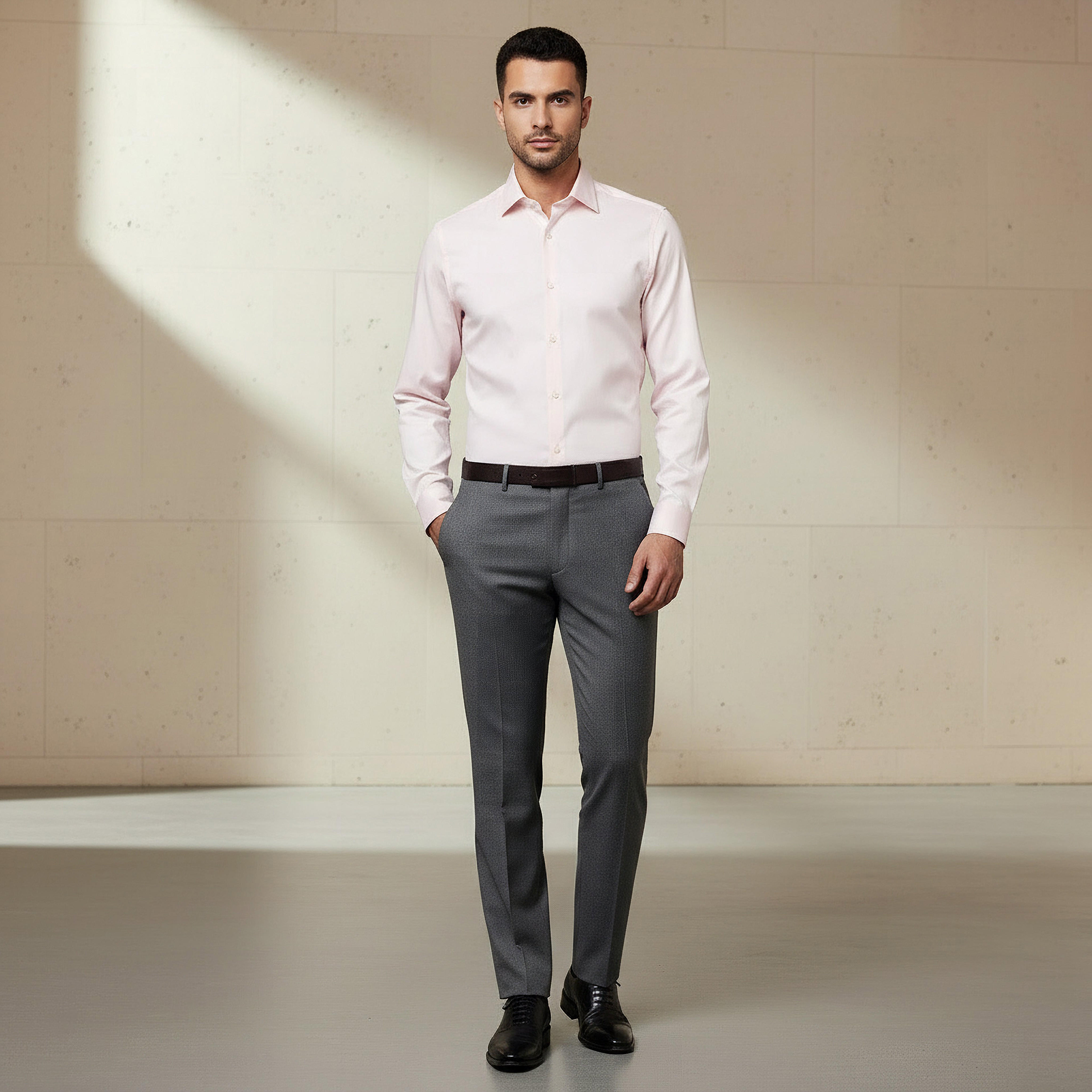 قميص بقصّة عادية وياقة عريضة وأكمام طويلة للرجال-men-clothing-shirts-image-2