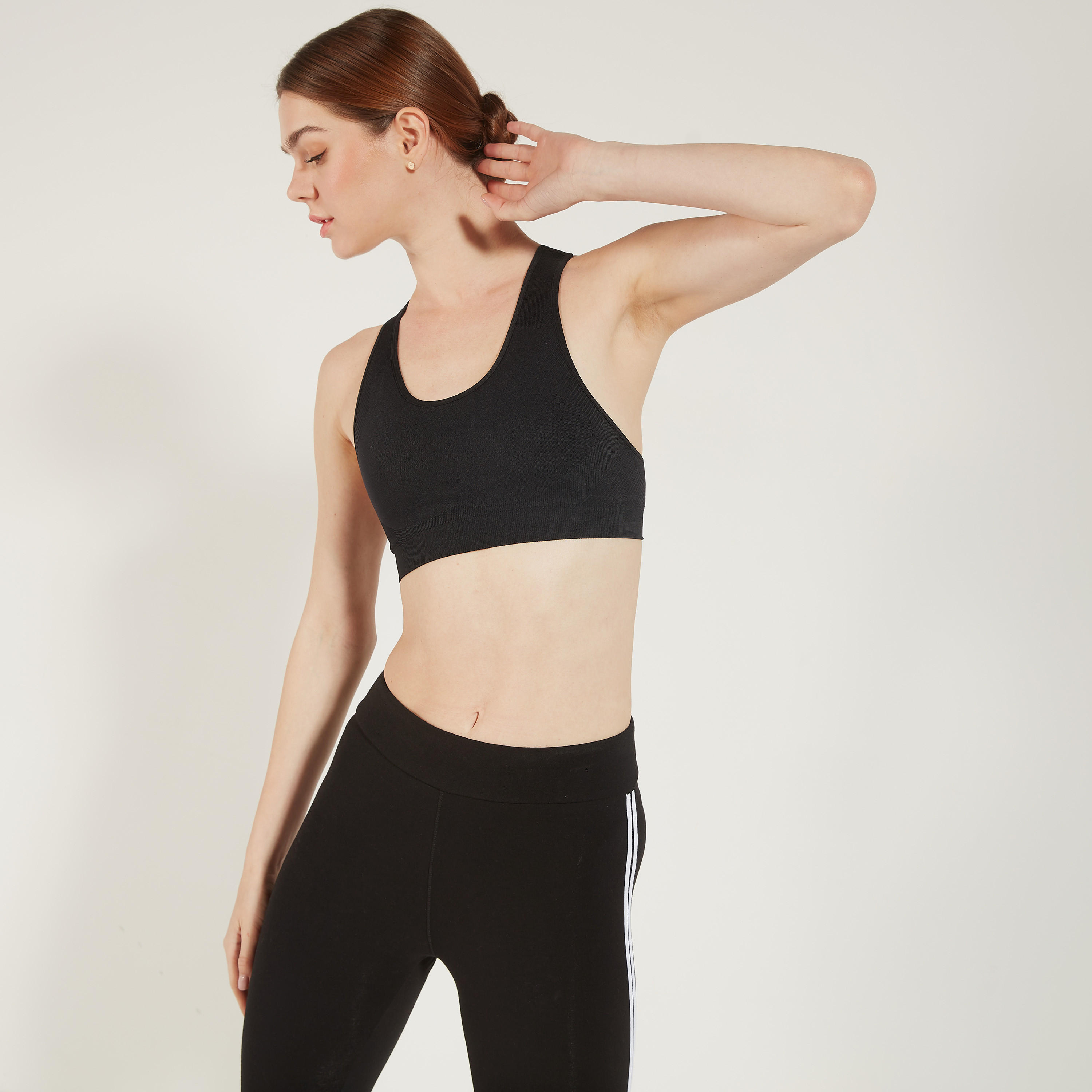 Textured Seamless Sports Bra with Racerback-women-clothing-lingerie-bras-image-1