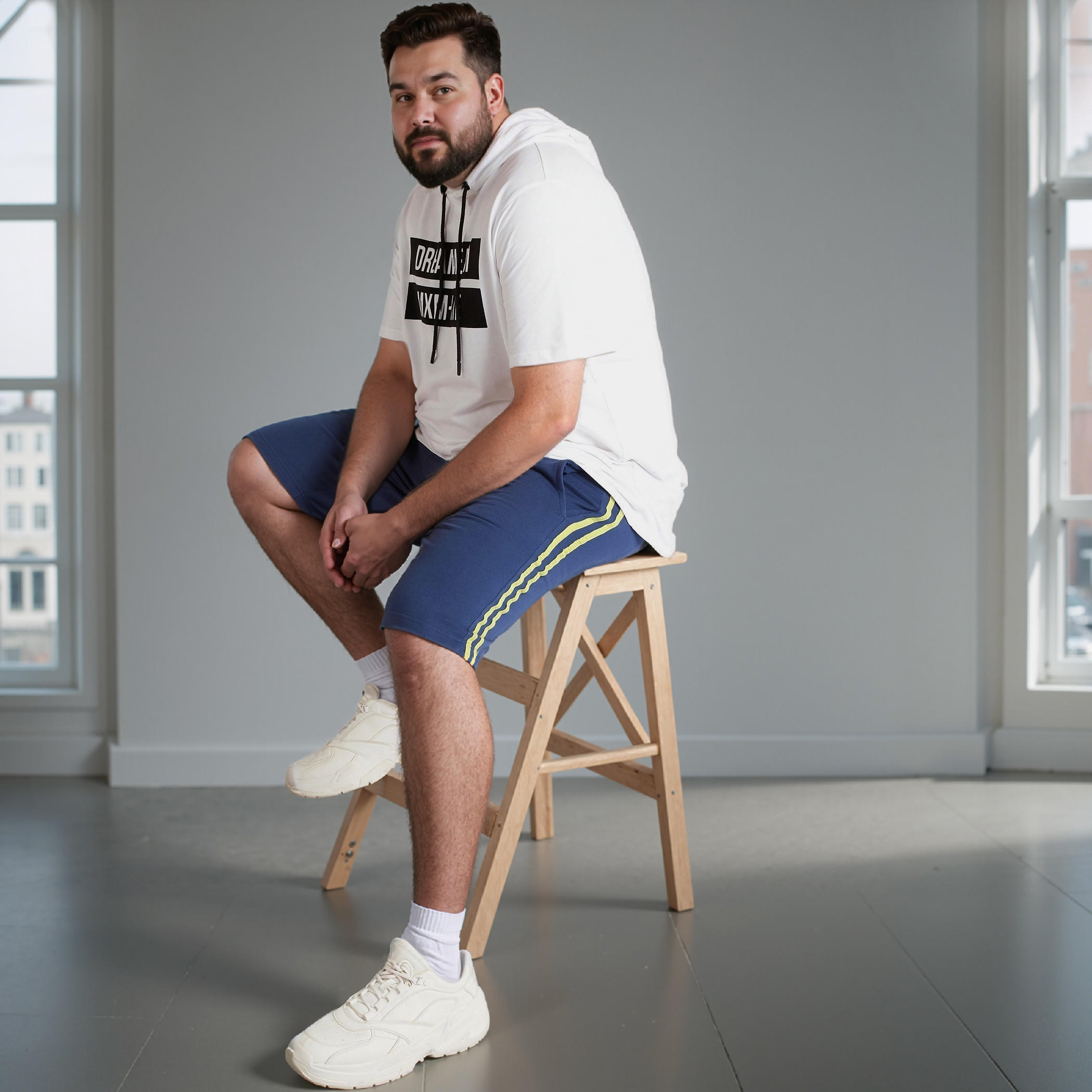 Plus Size Shorts with Drawstring Closure and Pockets-men-clothing-bottoms-shorts-image-2