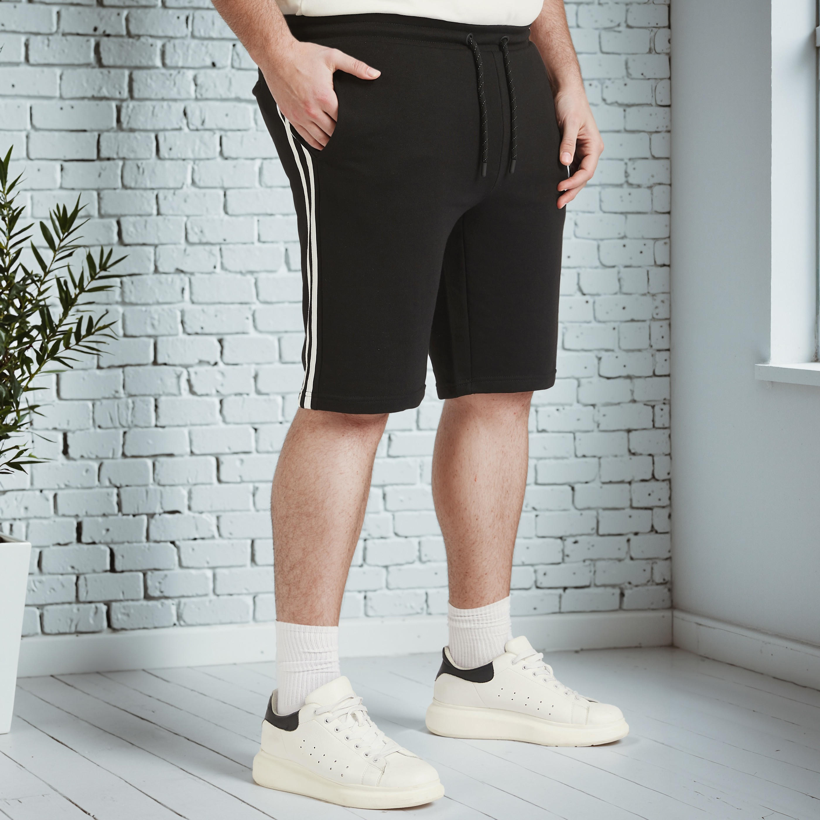 Plus Size Shorts with Drawstring Closure and Pockets-men-clothing-bottoms-shorts-image-1