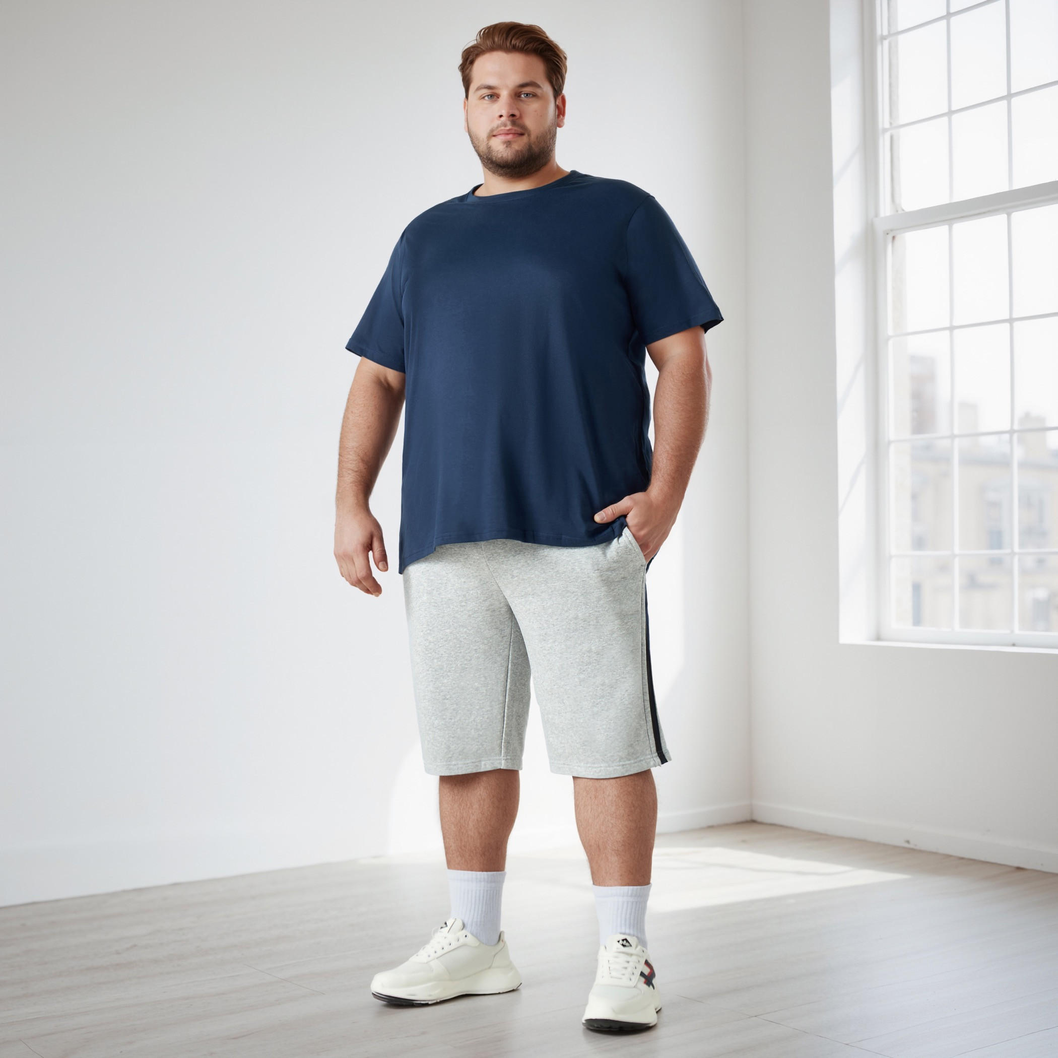 Plus Size Shorts with Drawstring Closure and Pockets-men-clothing-bottoms-shorts-image-6